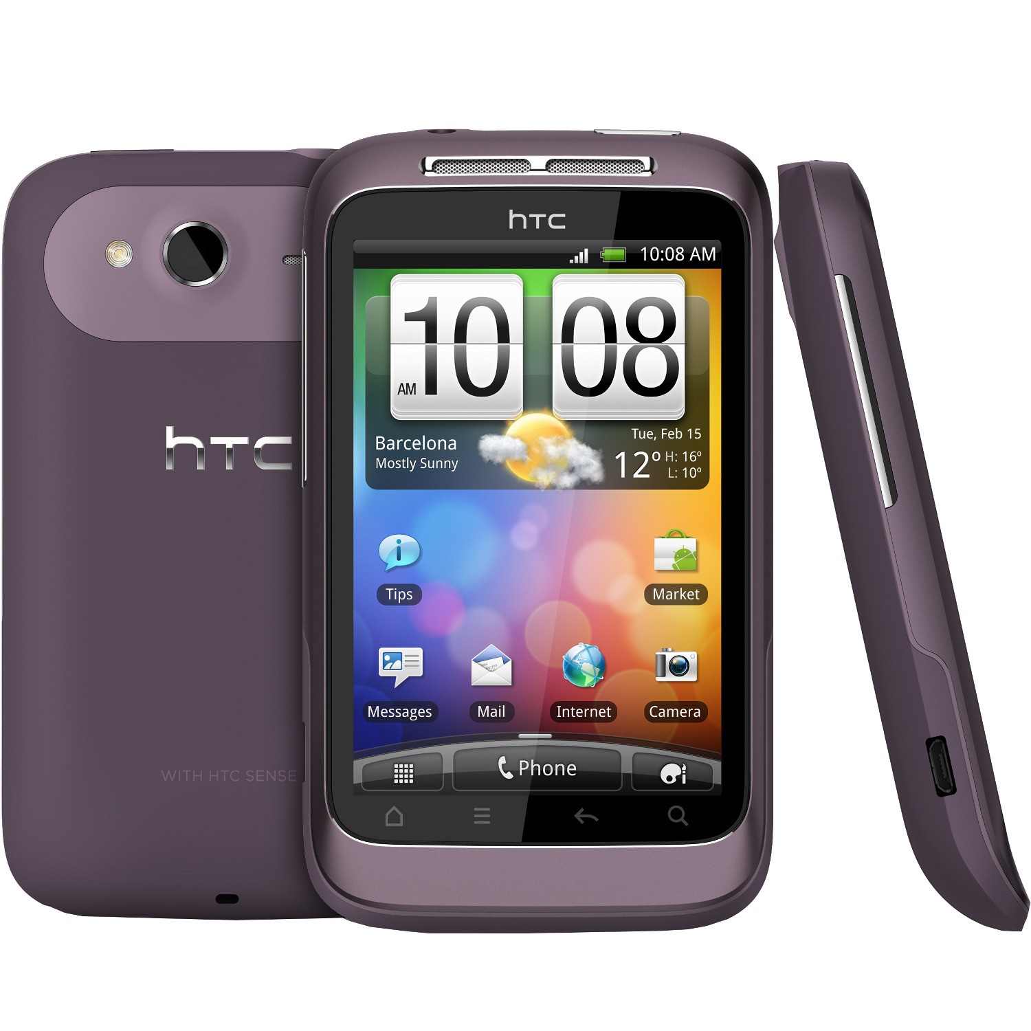 HTC Wildfire S violet - mobil