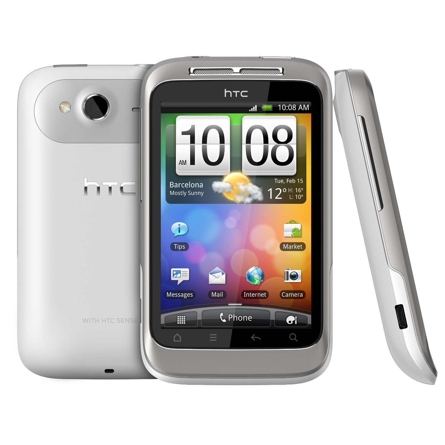 HTC Wildfire S white/b&iacute;l&yacute; - mobil