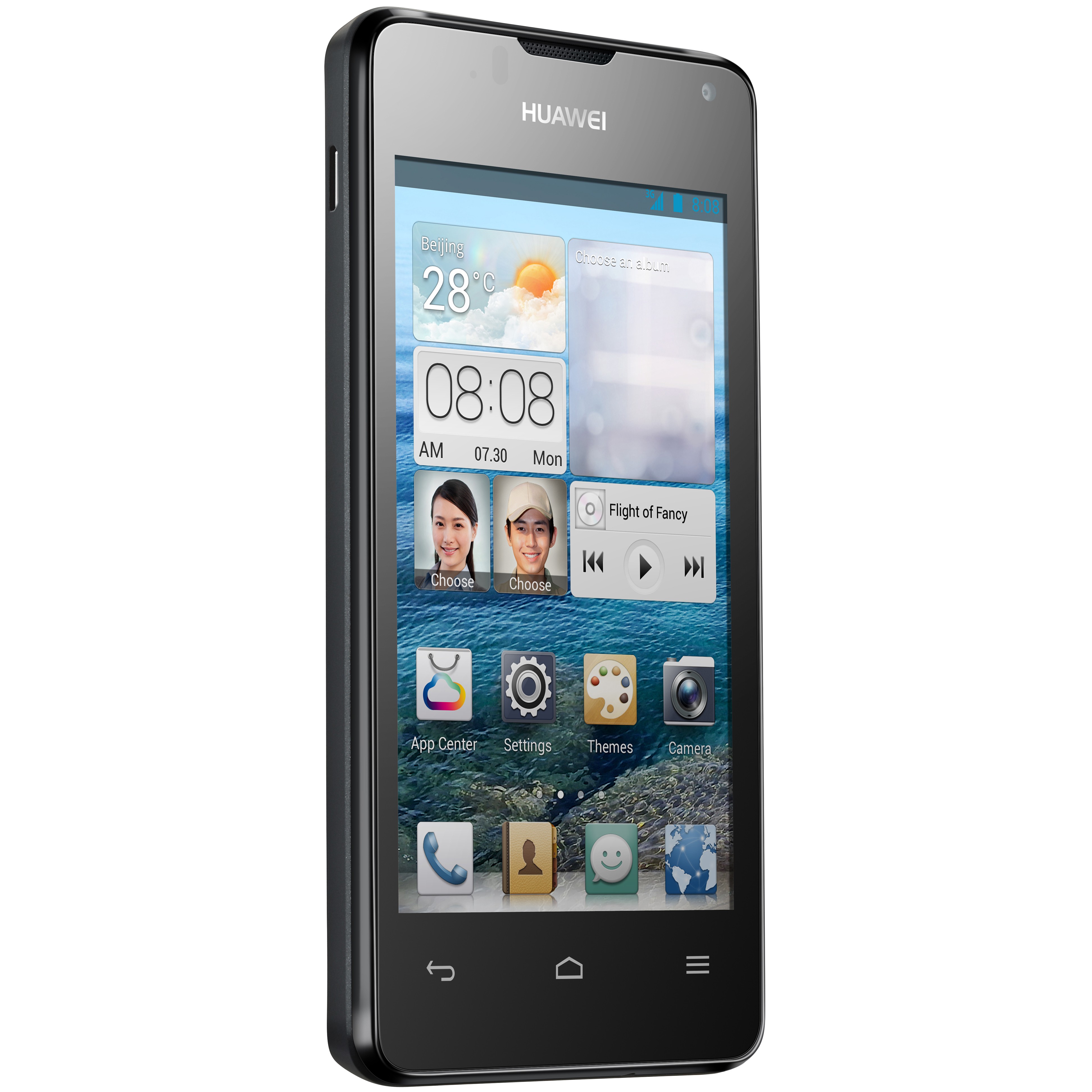 Huawei Ascend Y300 smarttelefon (sort)