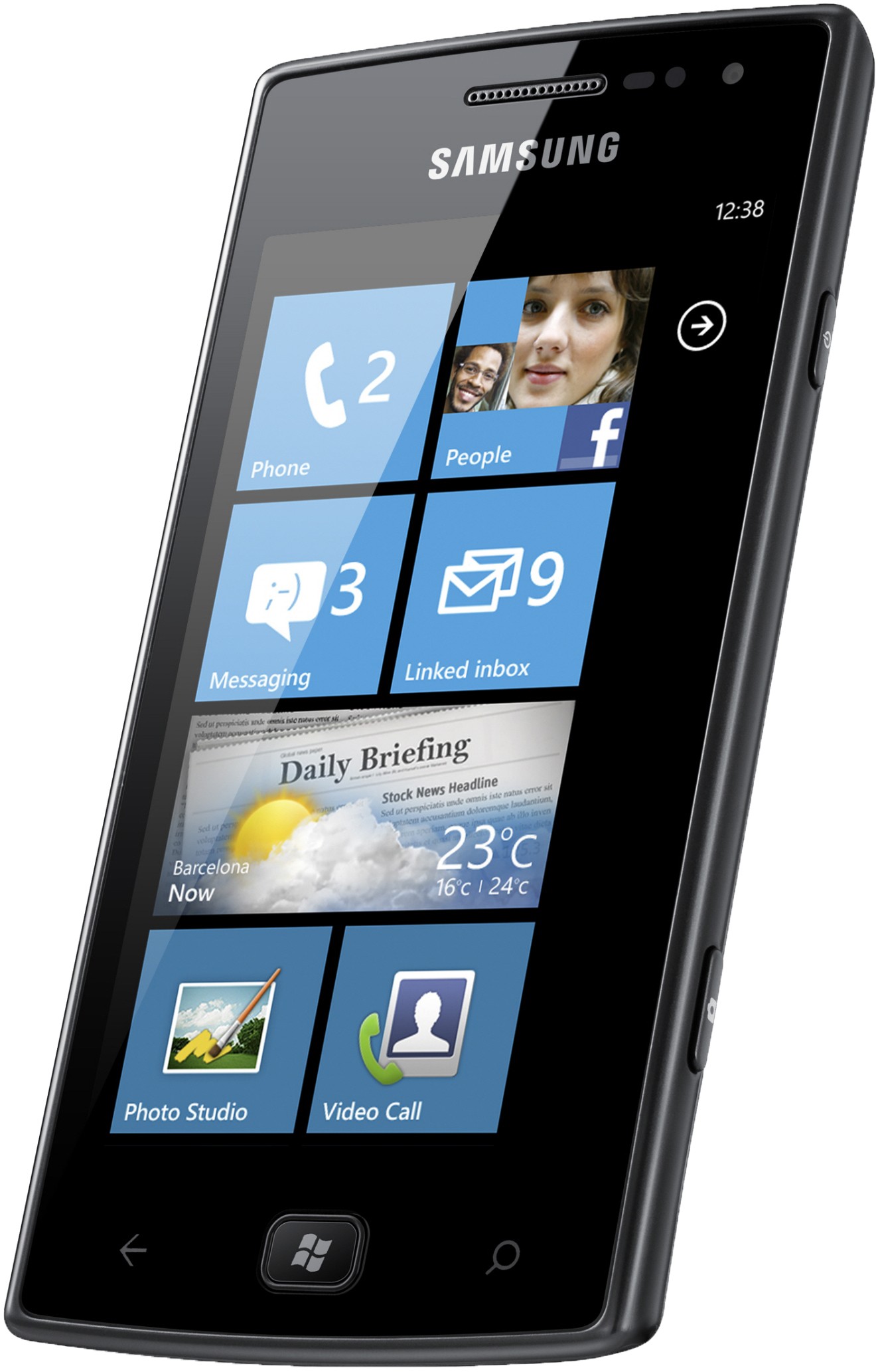 Samsung Omnia W I8350 Smartphone (svart)
