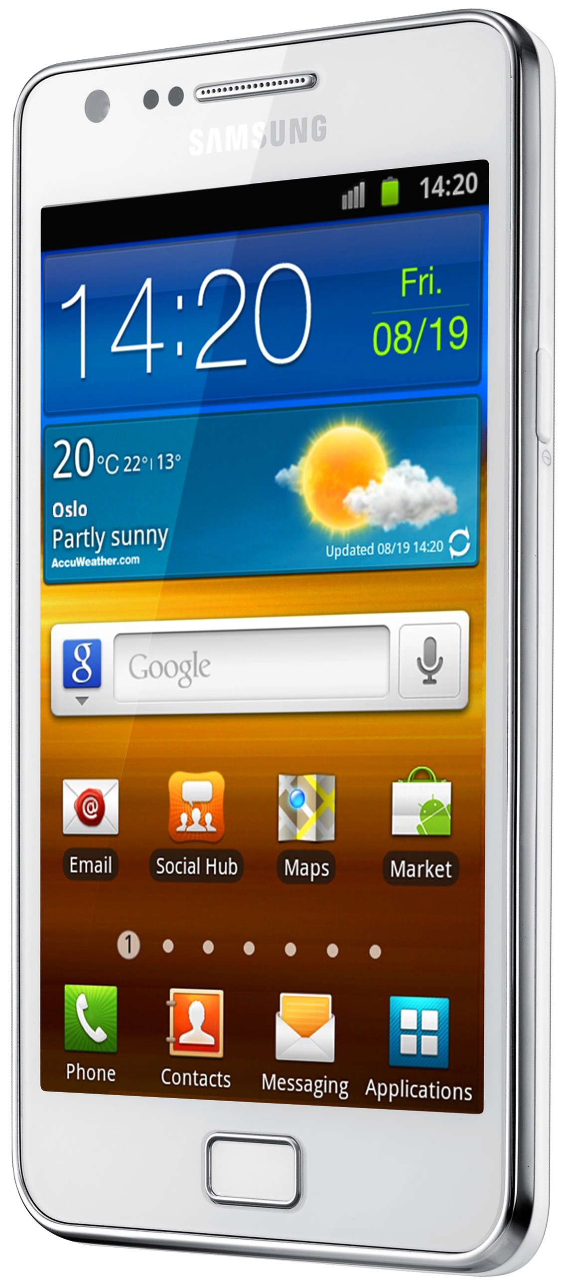 Samsung Galaxy S II i9100 Smartphone (vit)