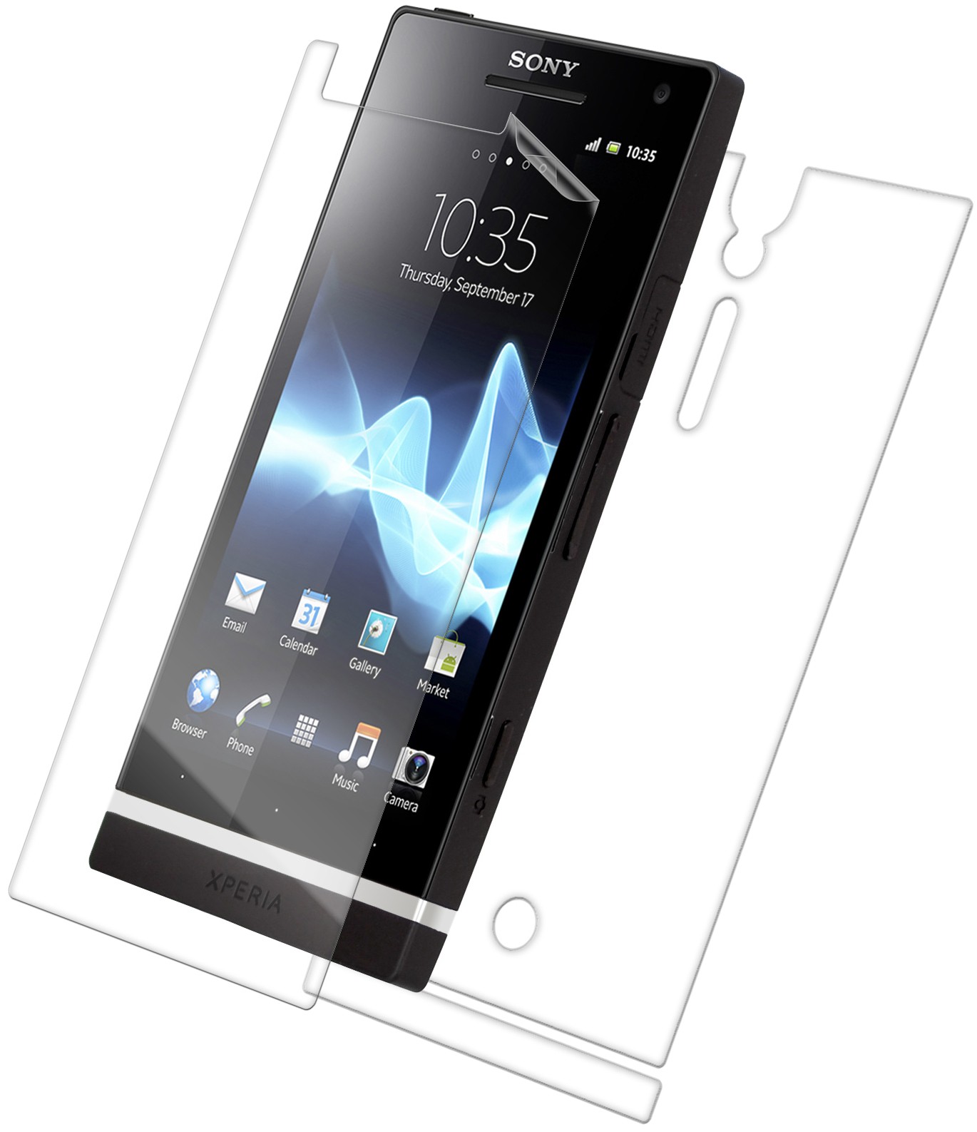Invisible Shield - Sony Xperia S Sk&auml;rmskydd (hel)