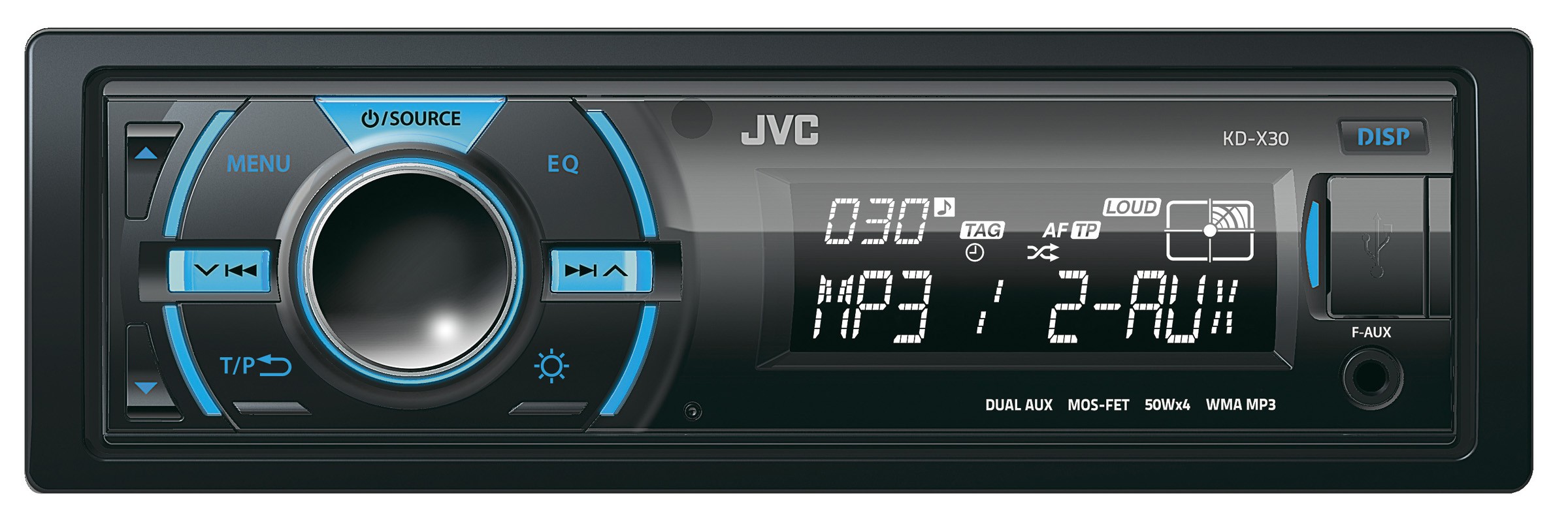 JVC bilstereo 1-DIN KD-X30