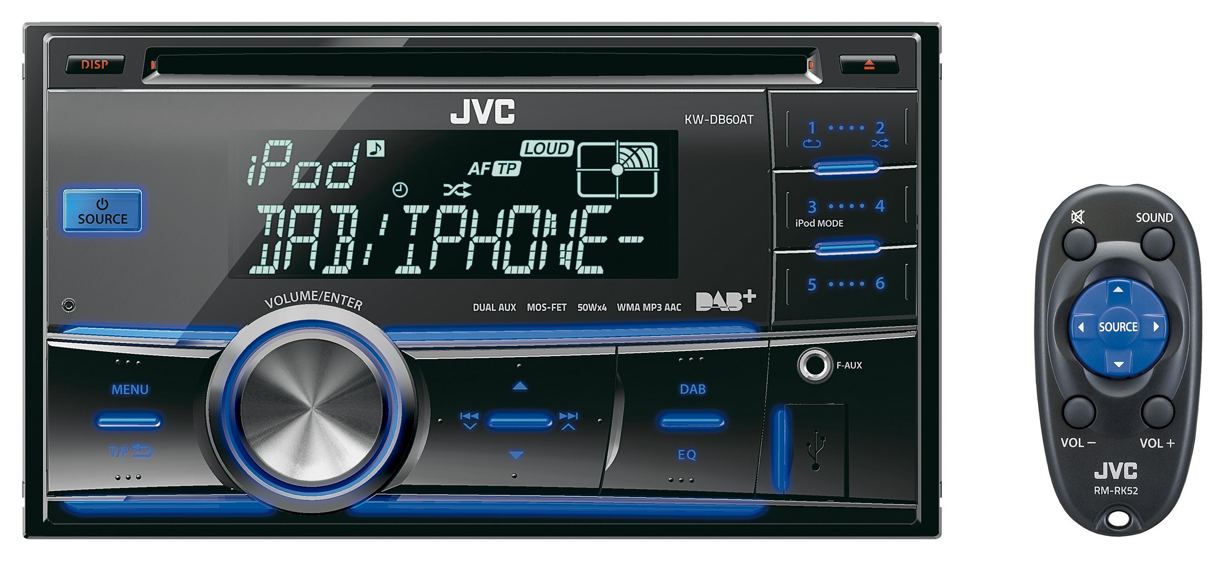JVC bilstereo 2-DIN KW-DB60ATE