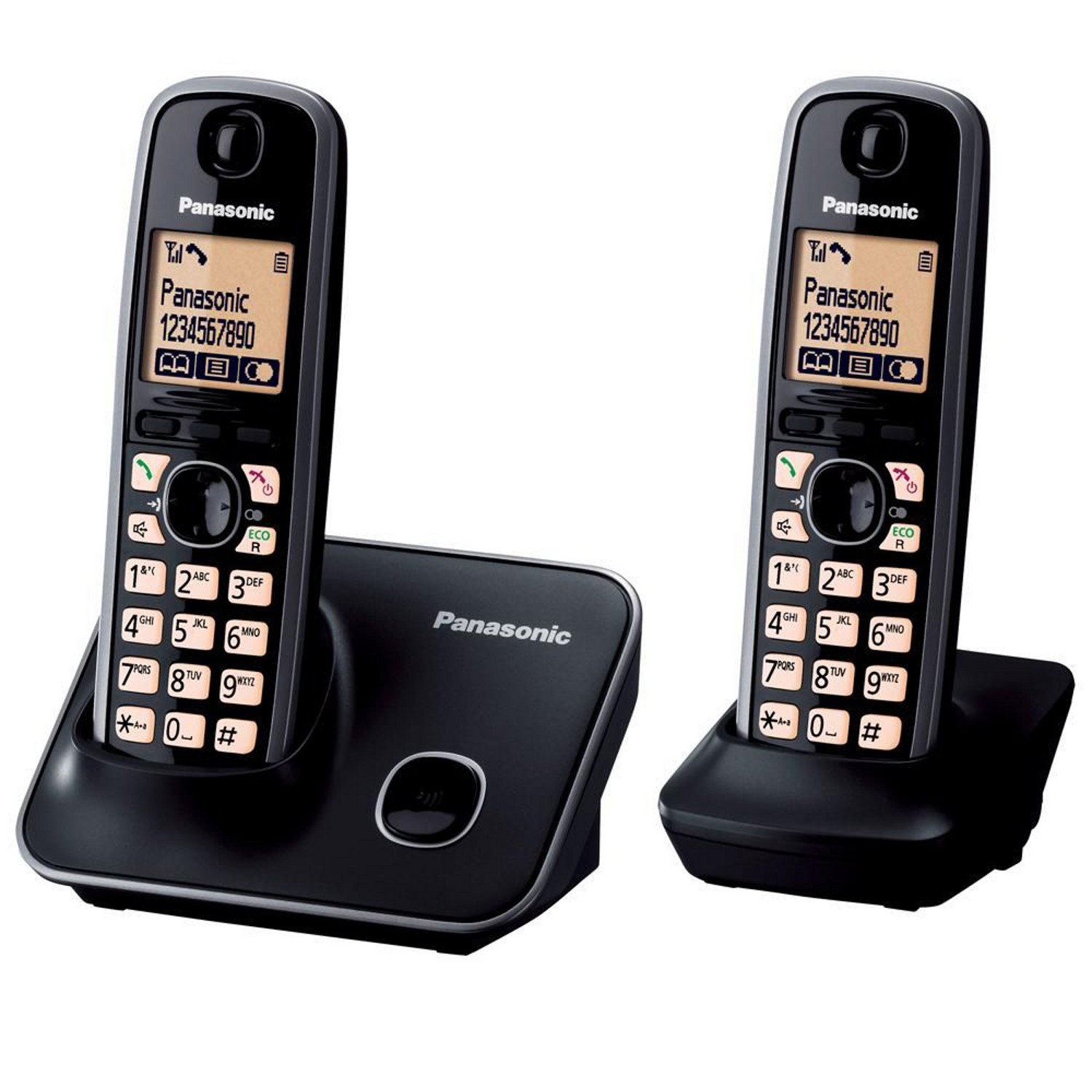 Panasonic KX-TG6612 black -bezdr&aacute;tov&yacute; telefon