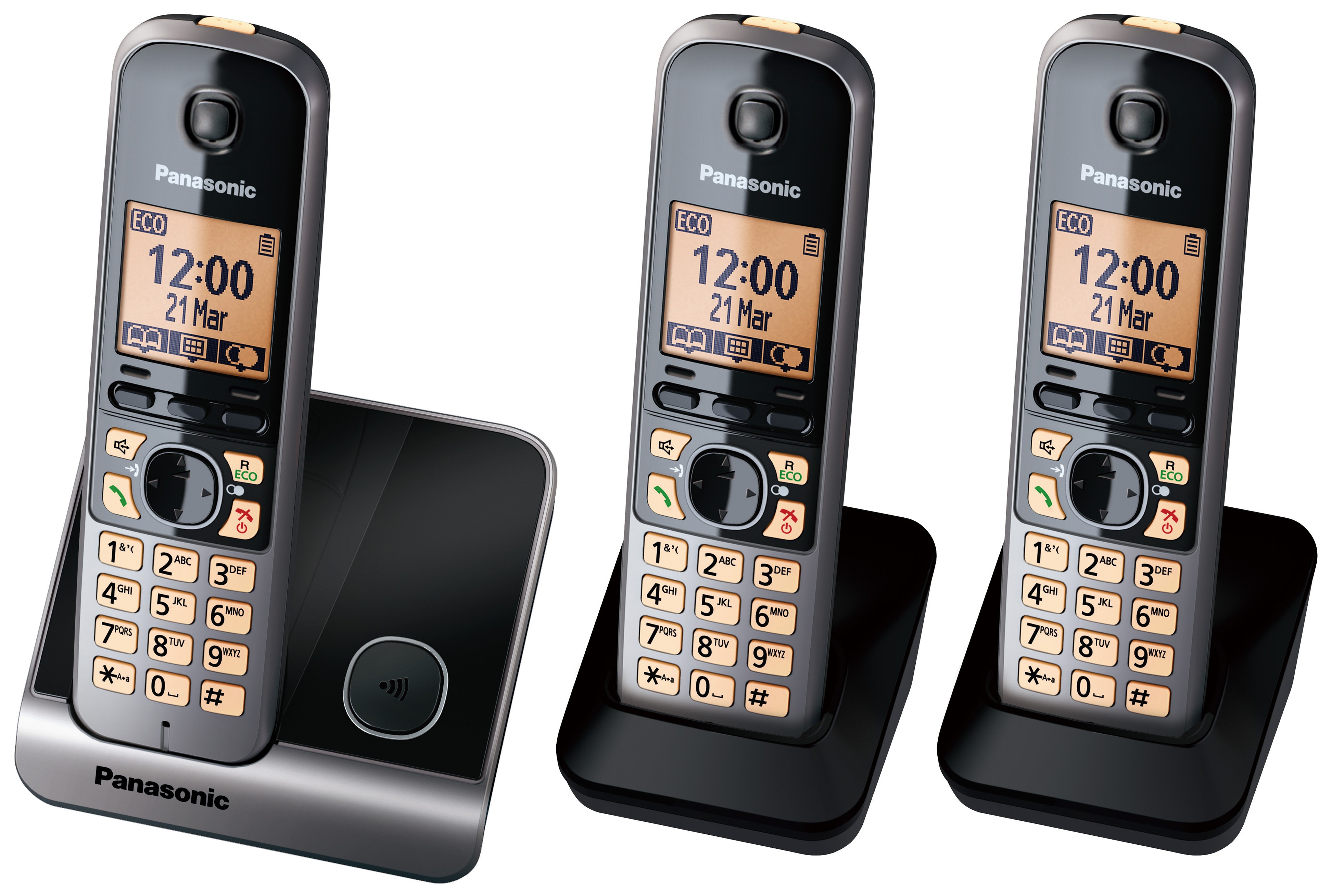 Panasonic KX-TG6711 Trådlös DECT-telefon TRIO (3 st)