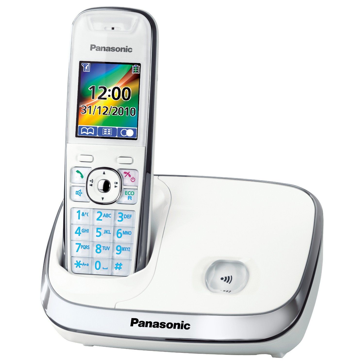 Panasonic KX-TG8511 b&iacute;l&yacute; - bezdr&aacute;tov&yacute; telefon
