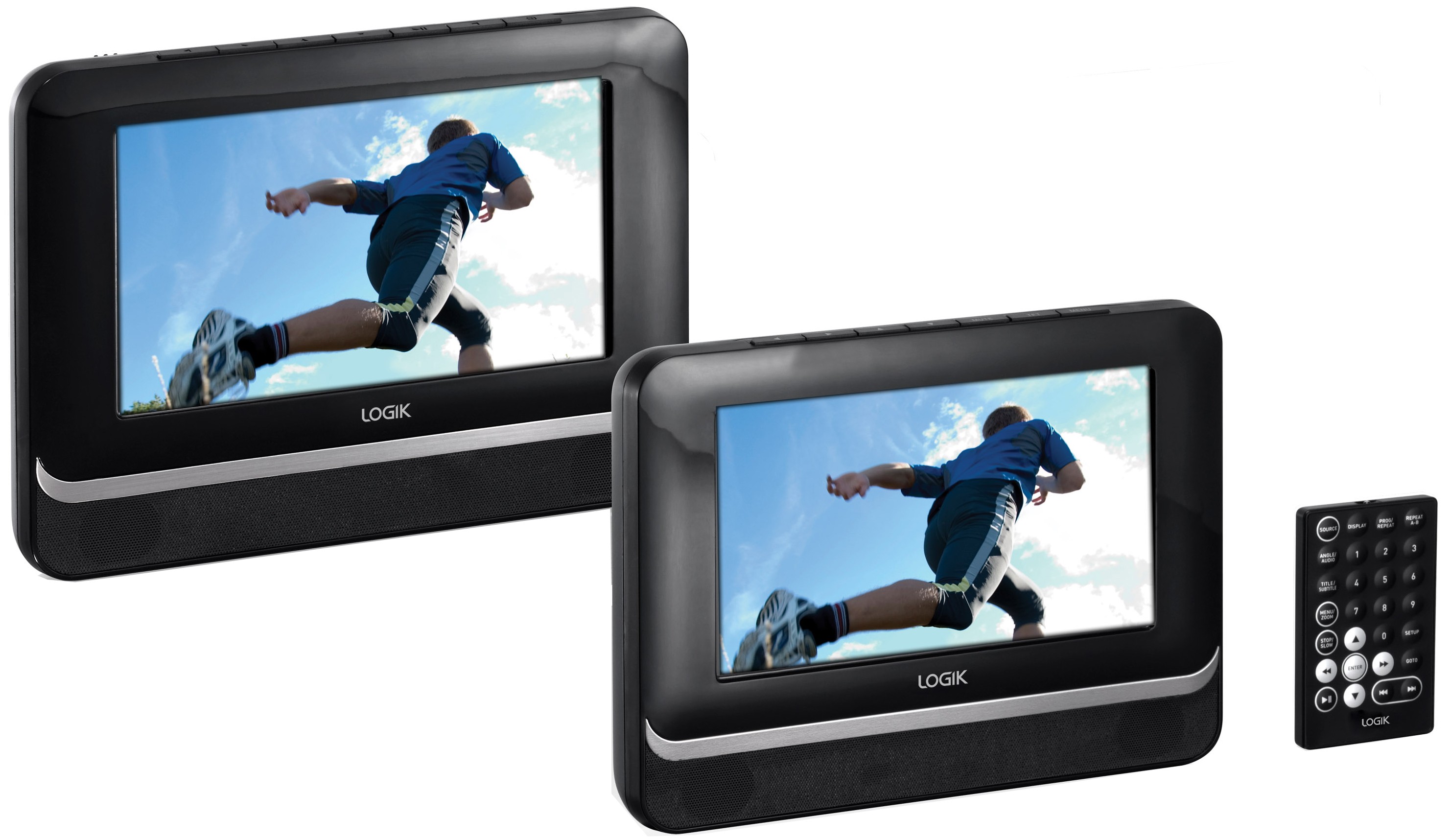 Logik 7" Dual skærm med DVD-afspiller L71PDT12E