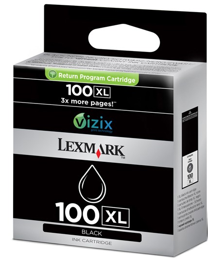 Lexmark blekkpatron100 XL Vizix (sort)