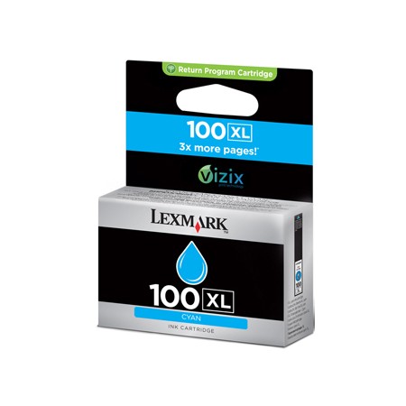 Lexmark blekkpatron 100 XL Vizix (cyan)