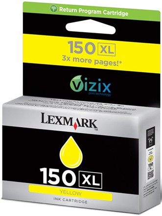 Lexmark Ink 150XL Vizix 2.0 mustepatruuna (keltainen)