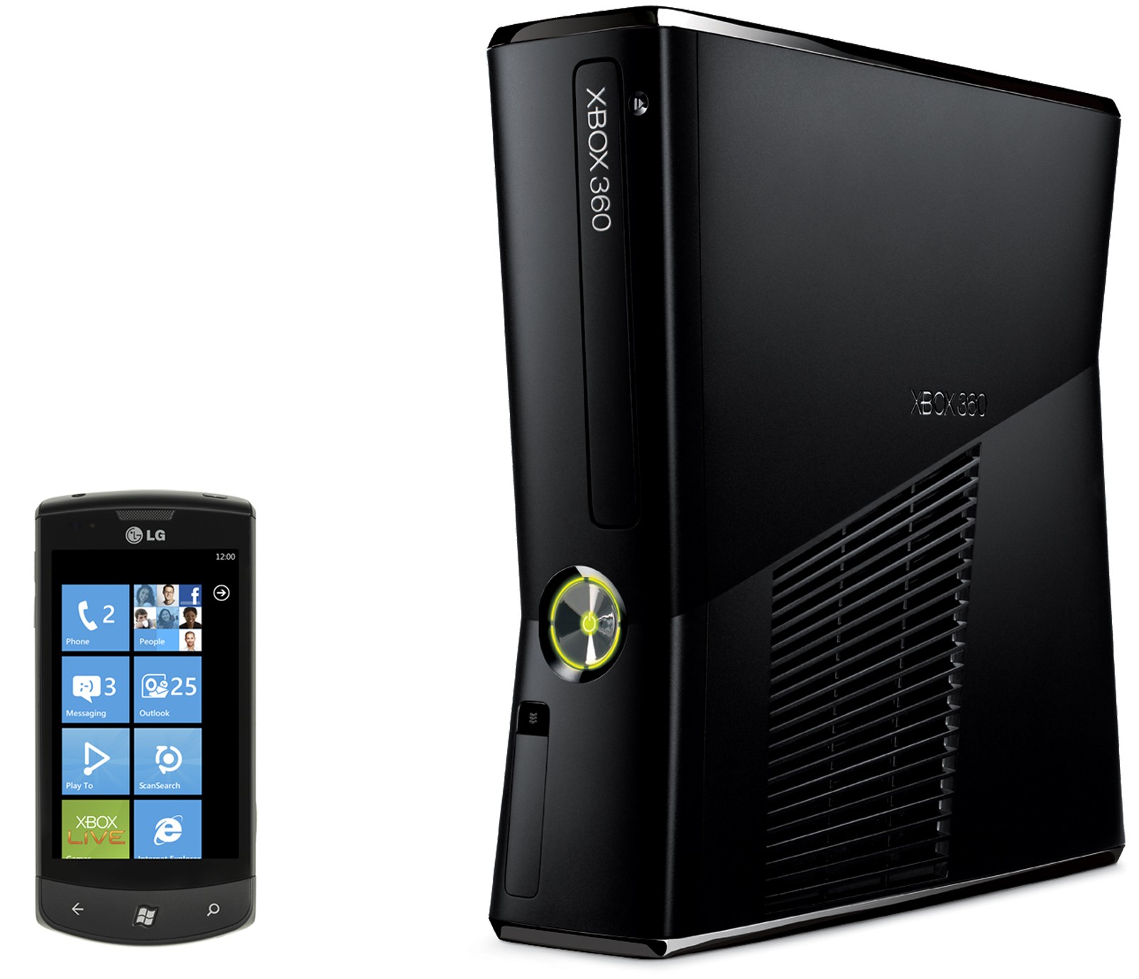 LG E900 Optimus 7 Smartphone (svart) + Xbox 360