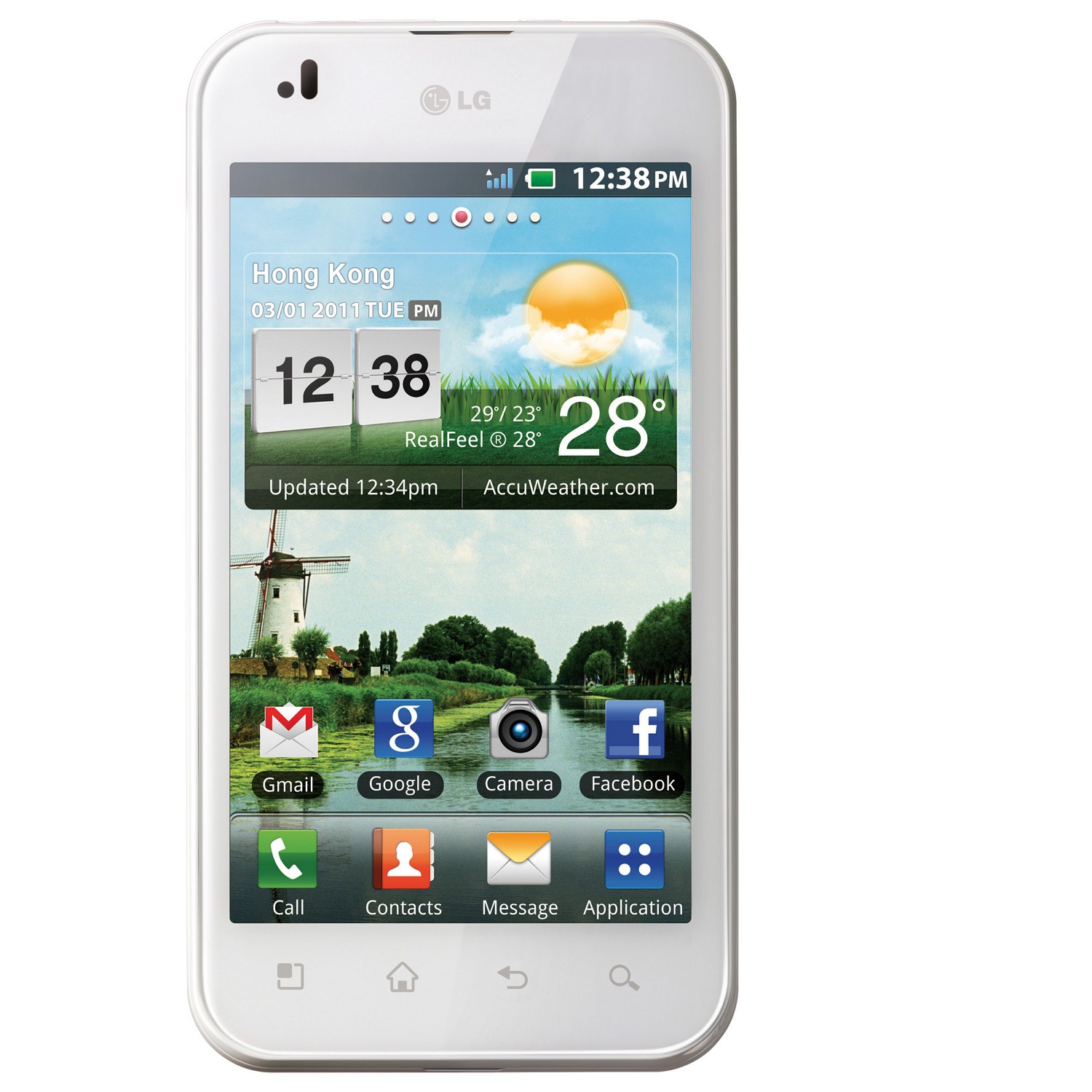LG P970 OPTIMUS b&iacute;l&yacute;(white) - mobil