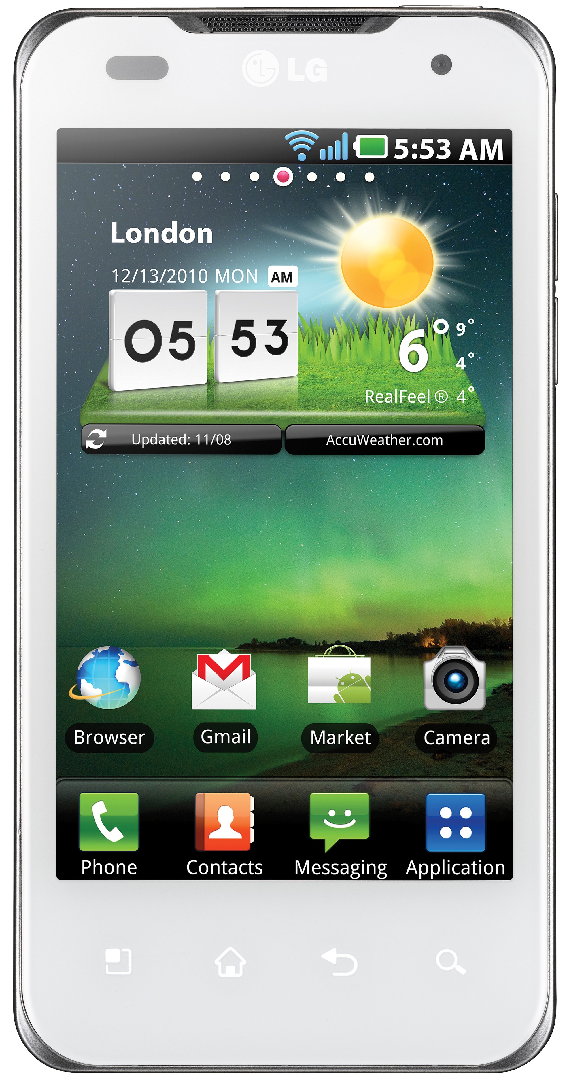 LG Optimus 2X P990 Smartphone (vit)