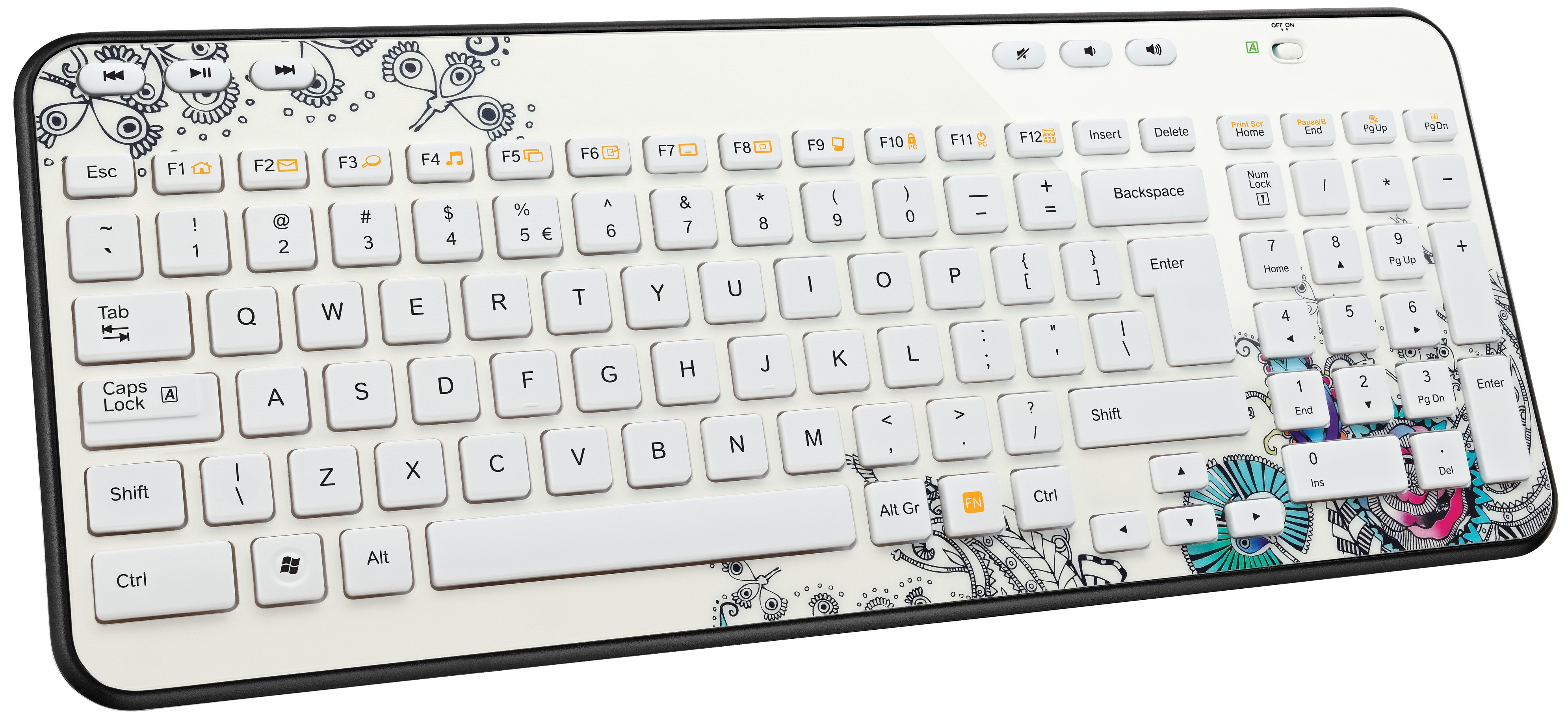 Logitech trådløst tastatur K360 (floral foray)