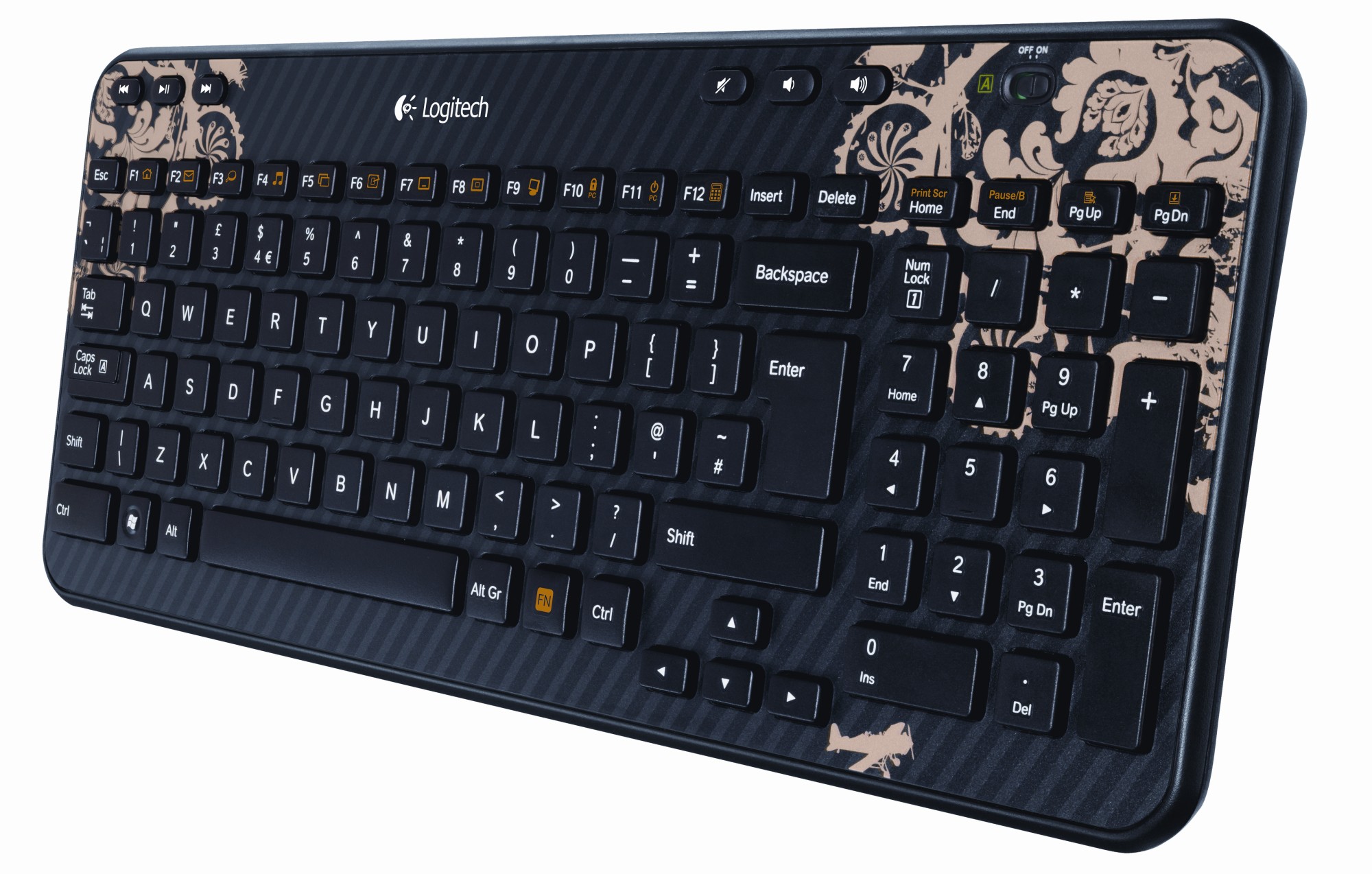 Logitech trådløst tastaturK360(sort/beige fargetone)