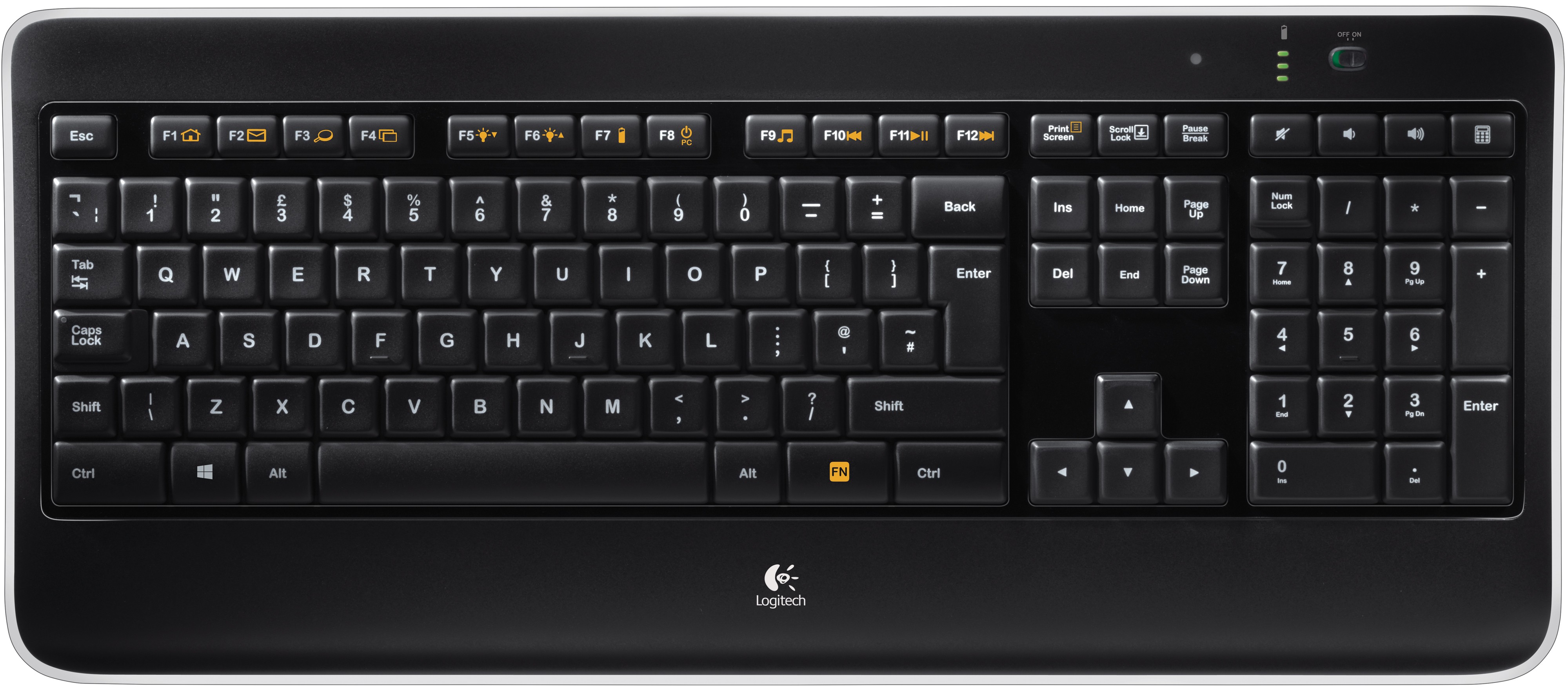 Logitech K800 tr&aring;dl&oslash;st tastatur