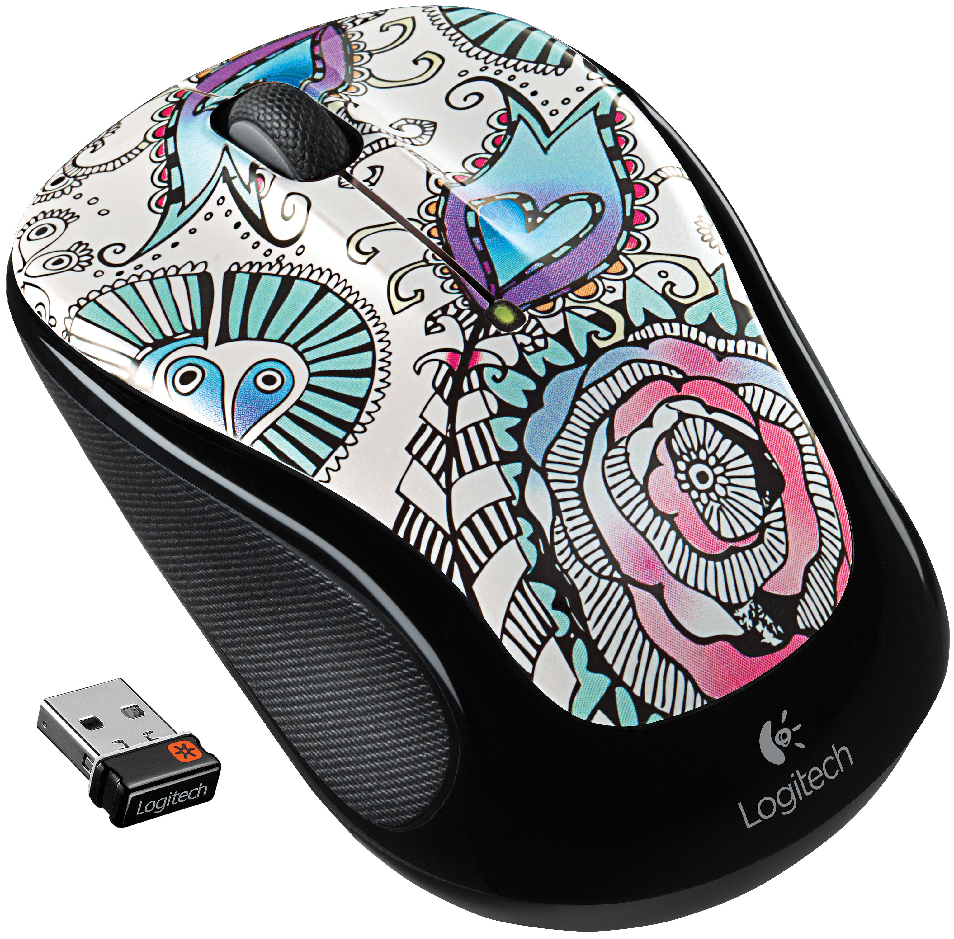 Logitech Trådlös mus M325 (blommönster)