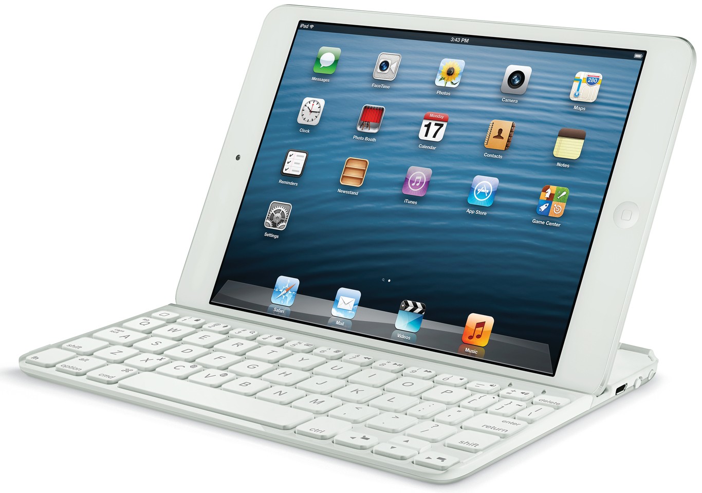 Logitech iPad mini suoja näppäimistöllä (valkoinen)