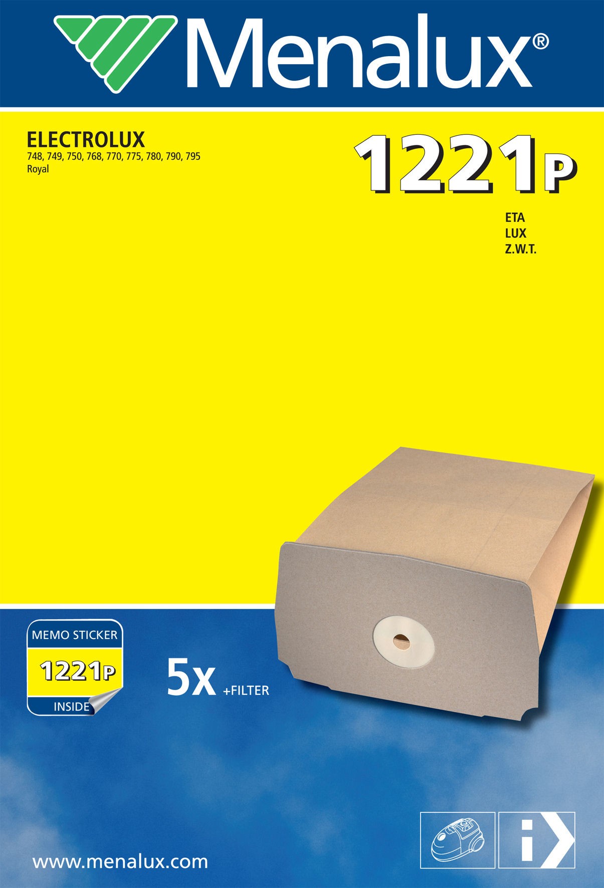Menalux støvsugerposer 1221P
