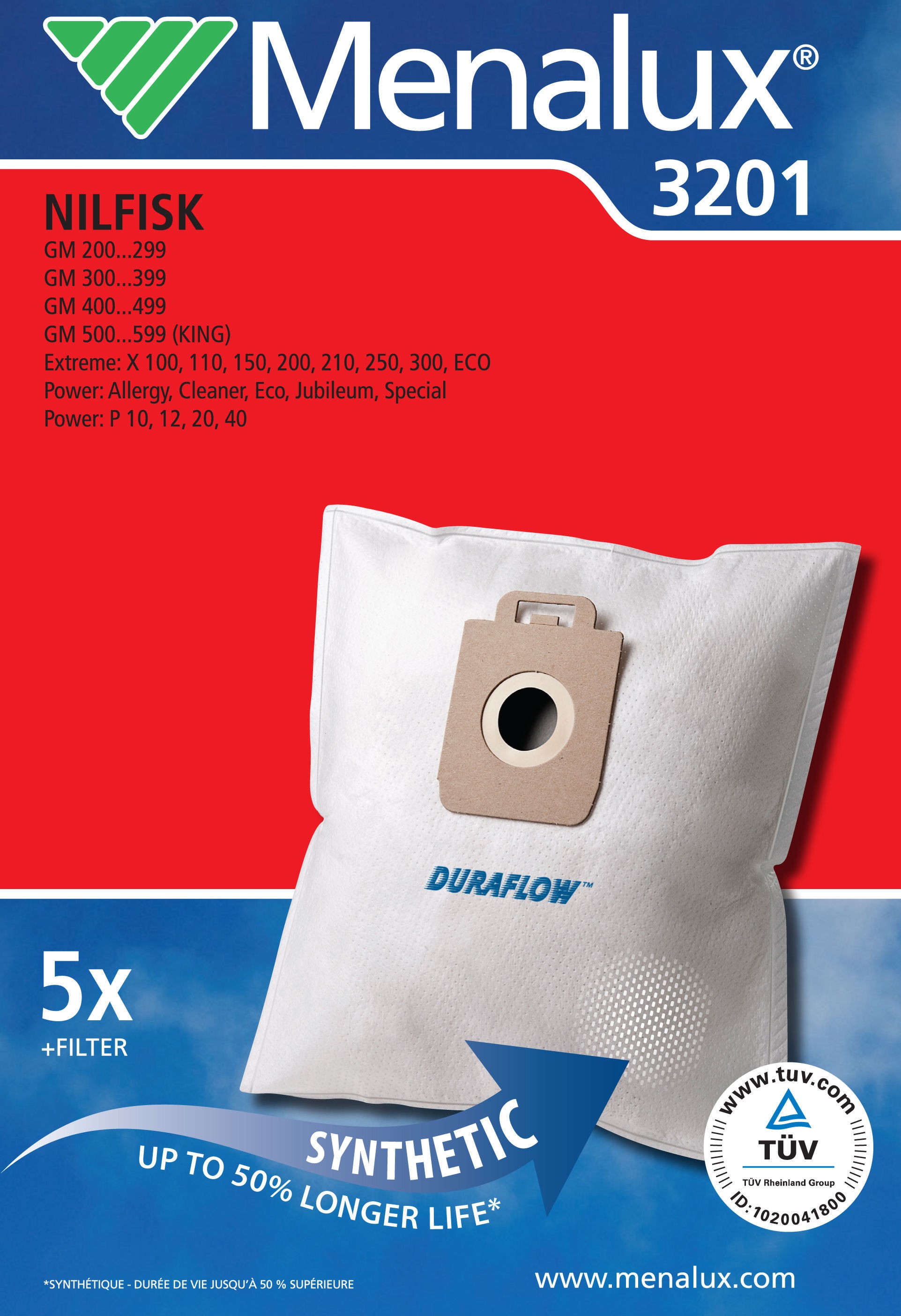 Menalux Dammsugarpåsar 3201 (5 st)