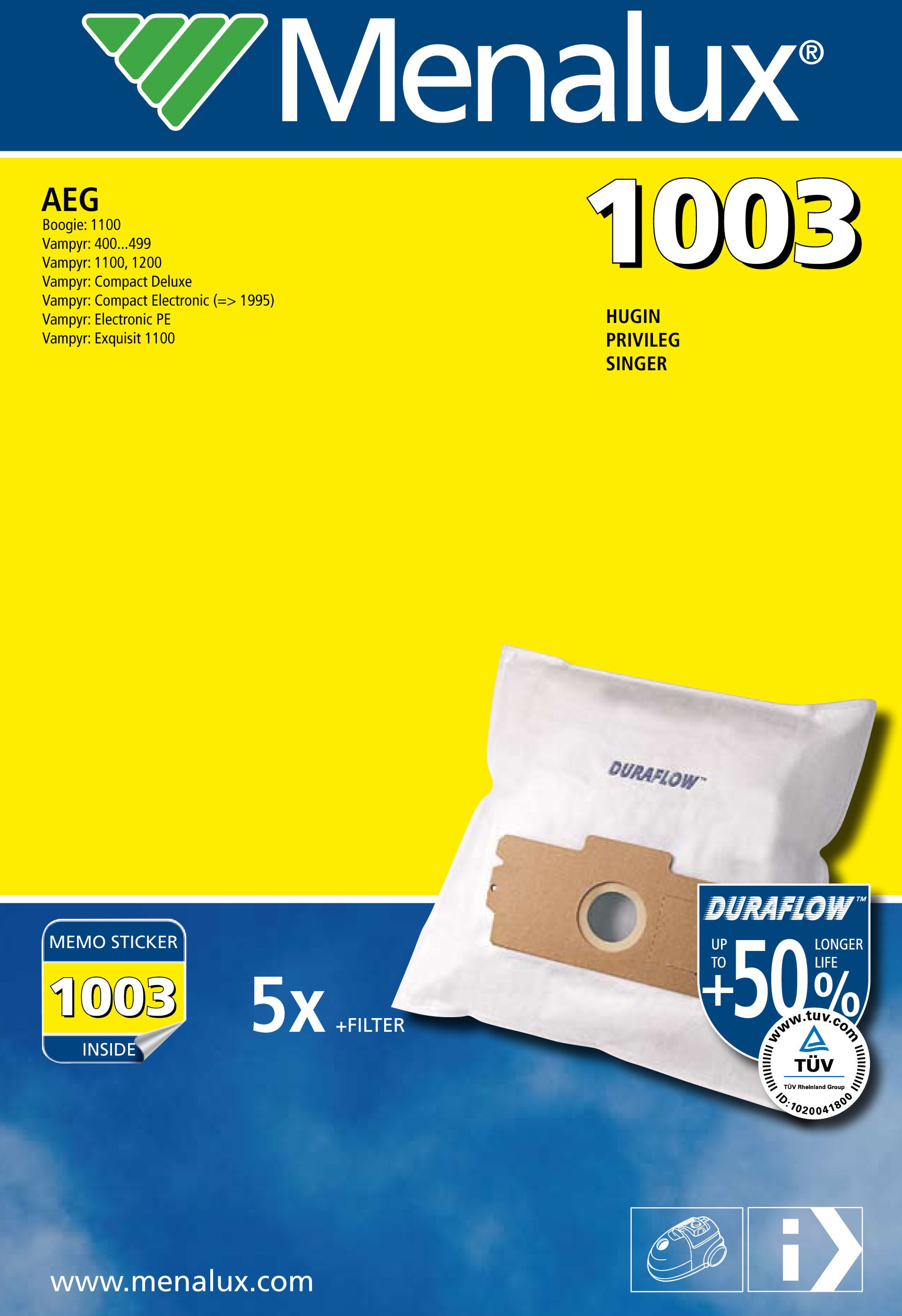 Menalux støvsugerposer 1003