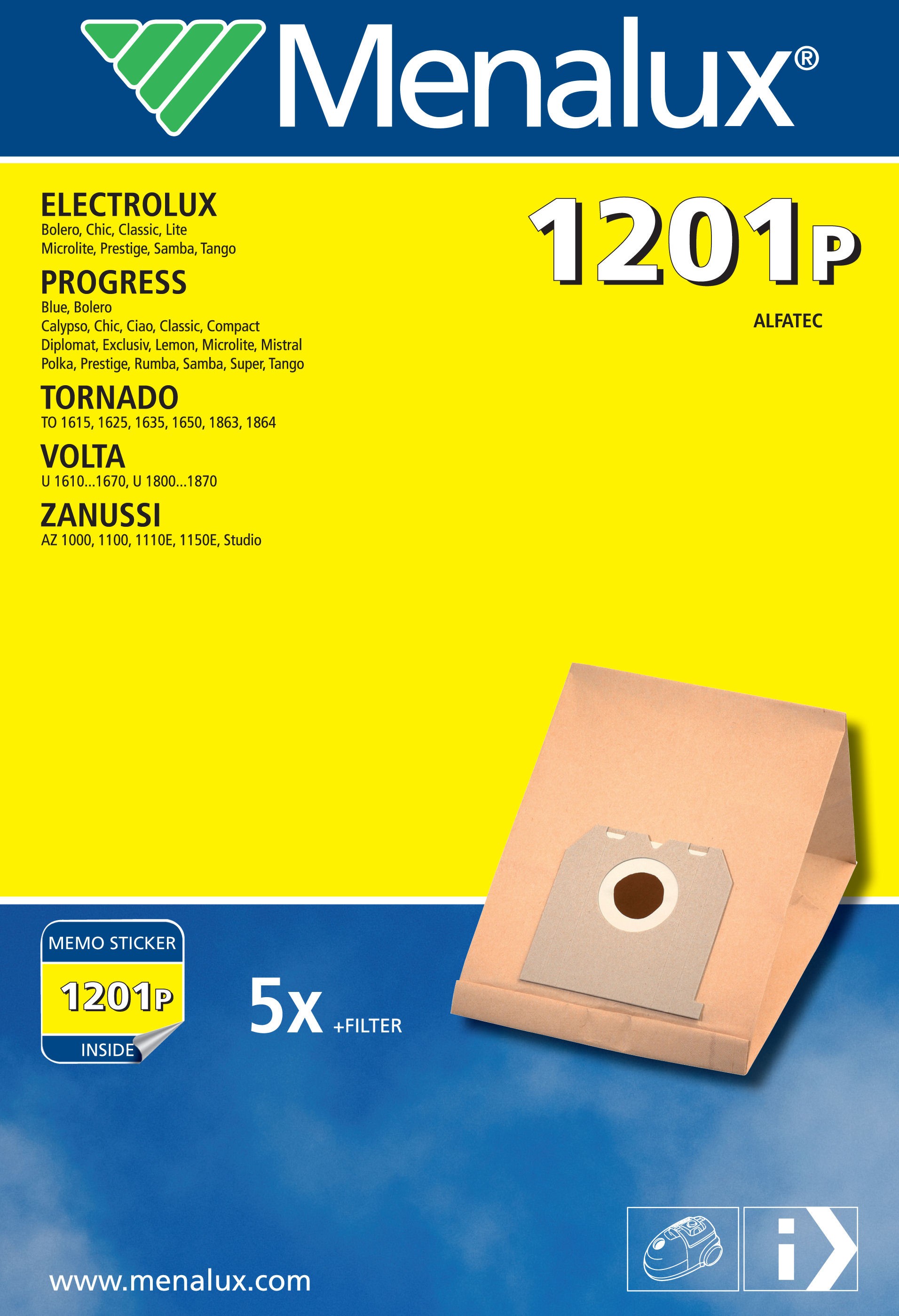 Menalux støvsugerposer 1201P