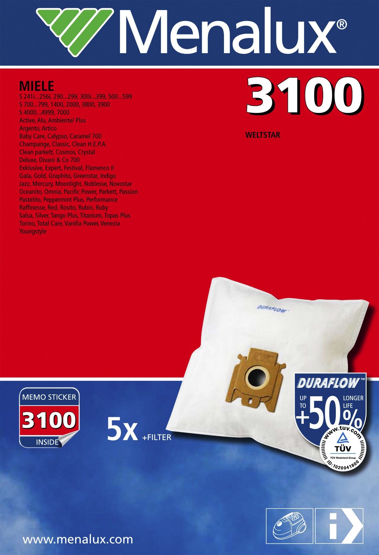 Menalux 3100 sáčky