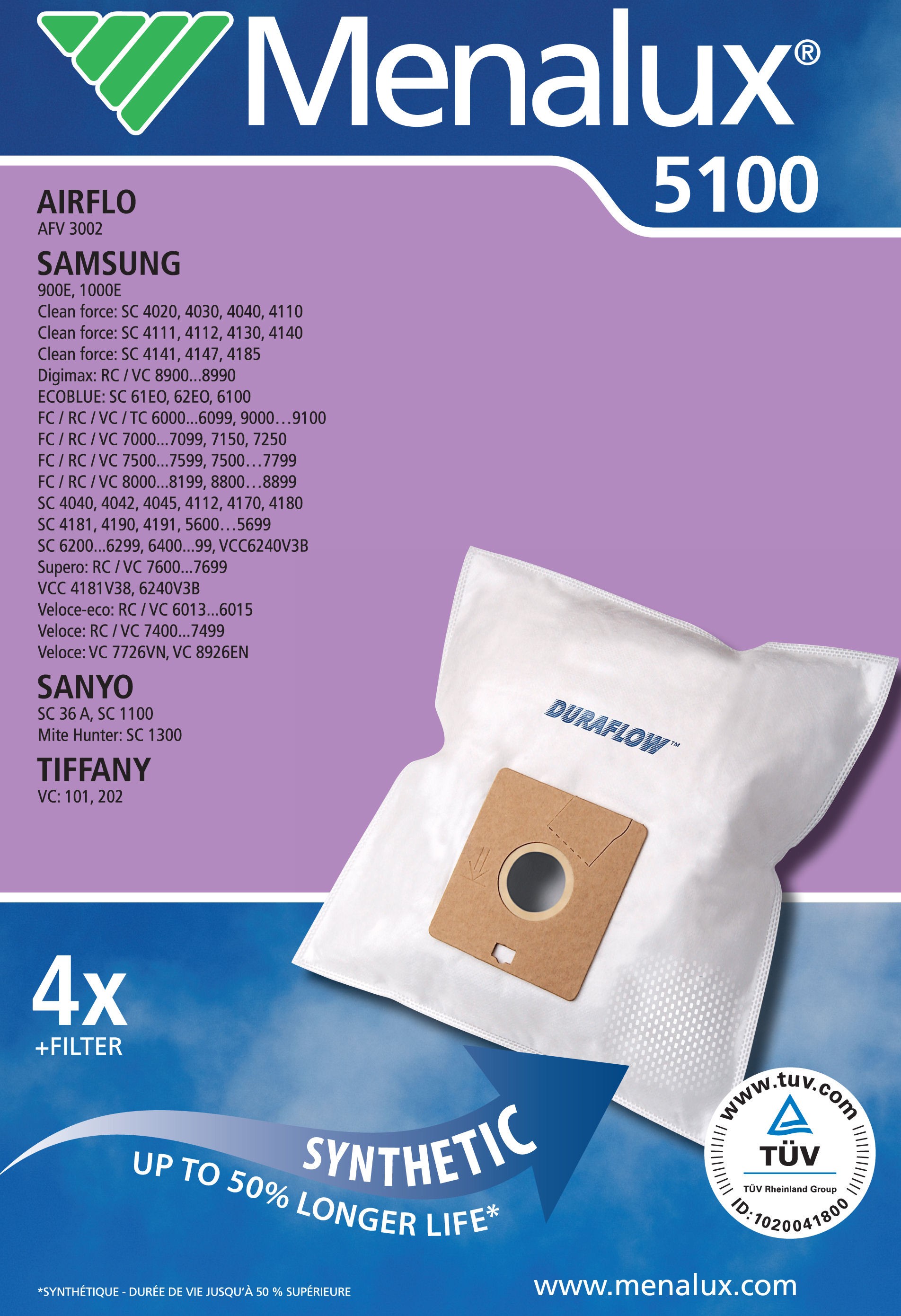 Menalux 5100 - sáčky