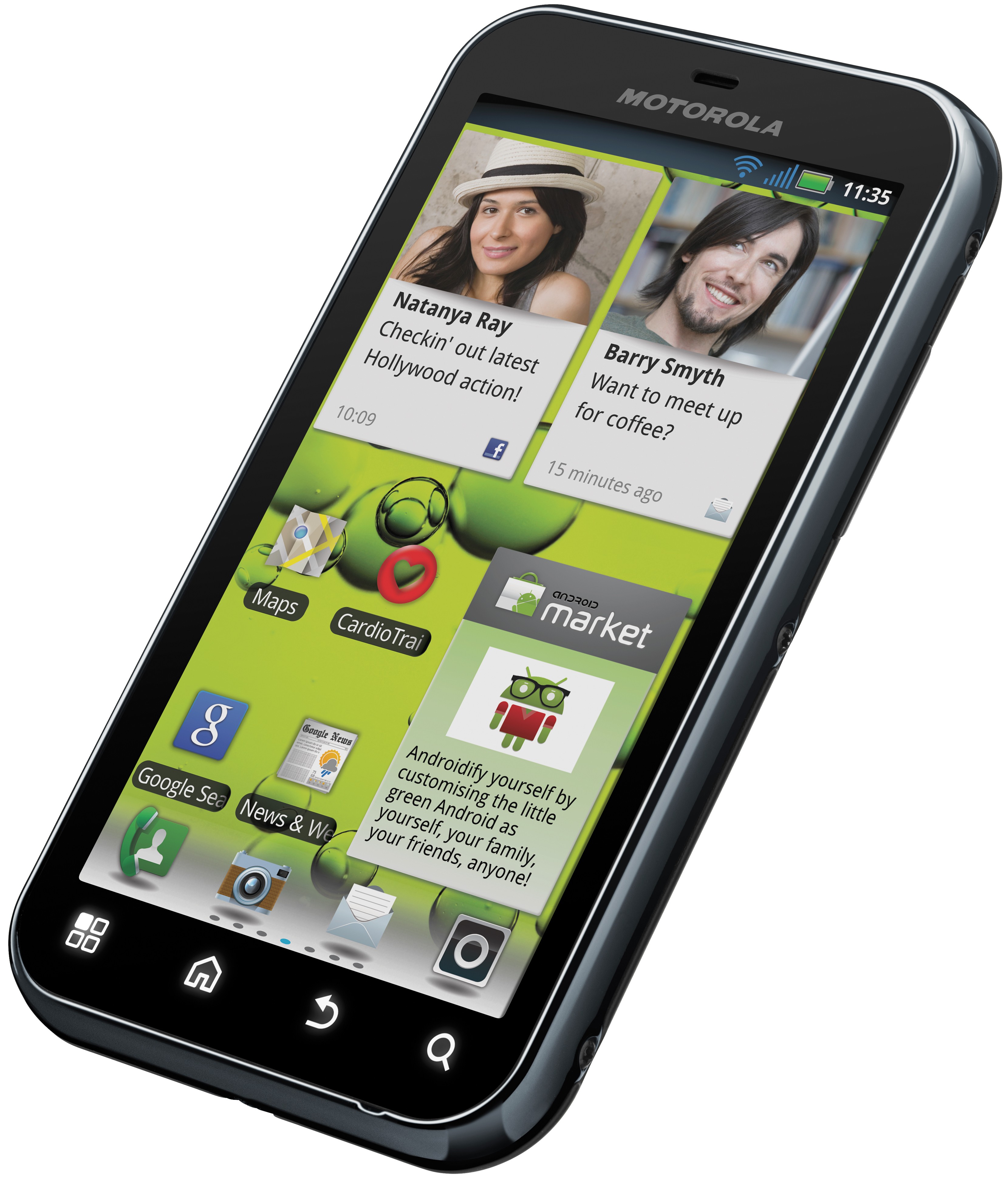 Motorola Defy+ &auml;lypuhelin (musta)