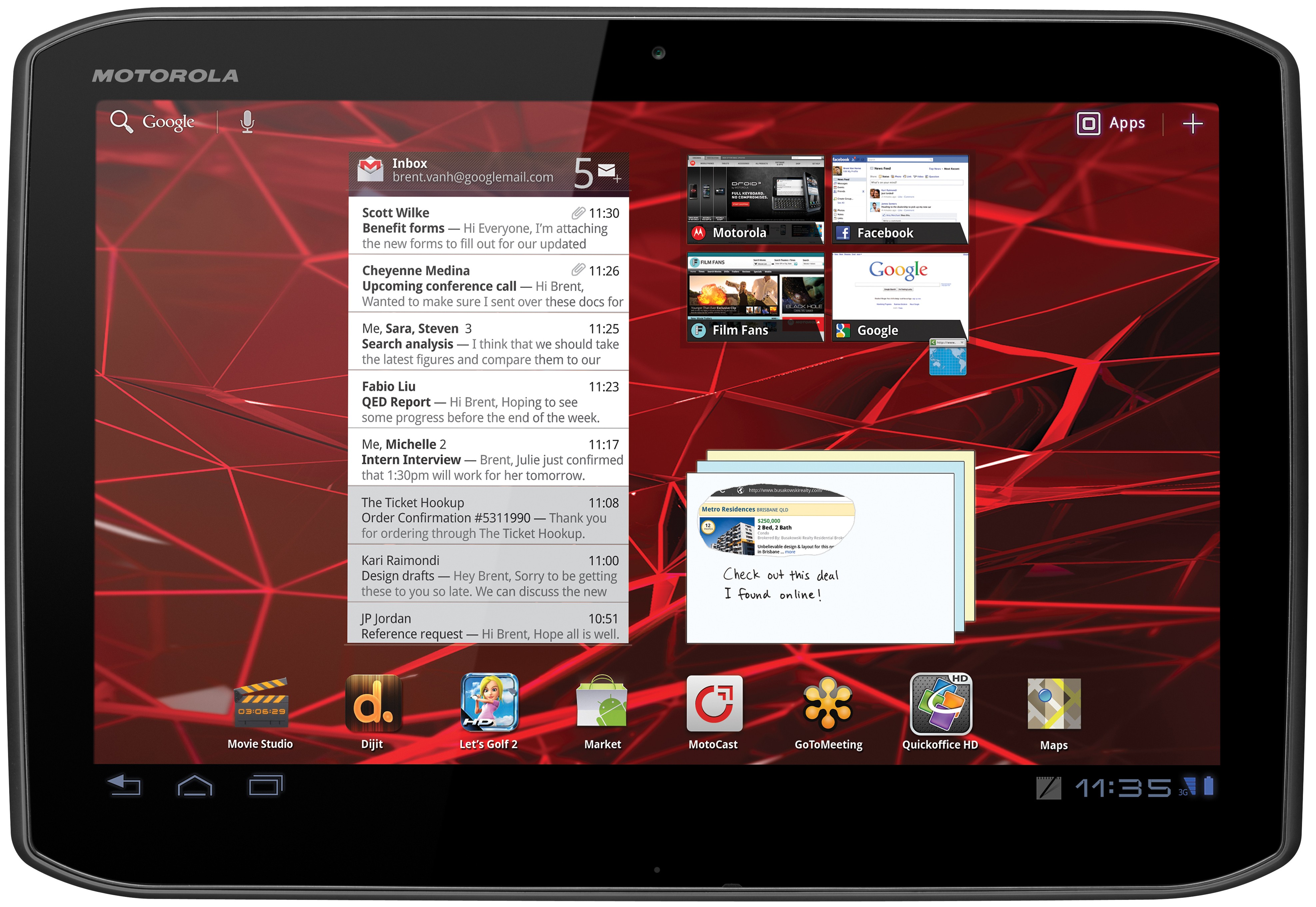 Motorola 10.1" nettbrett Xoom 2 WiFi