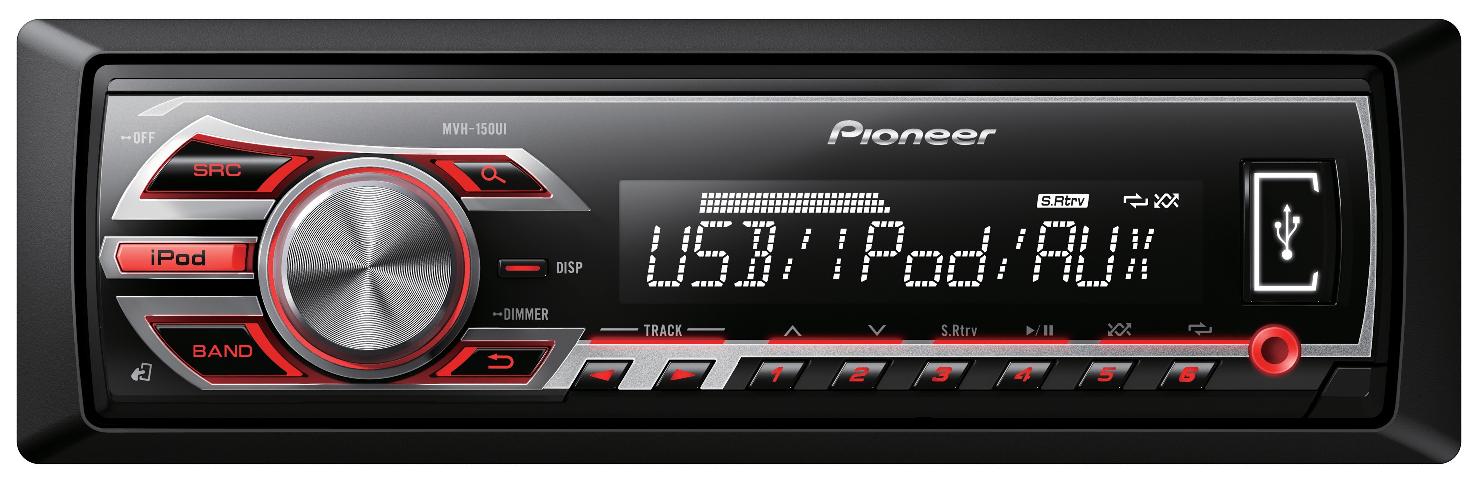 Pioneer bilstereo 1-DIN mediaspiller MVH-150UI