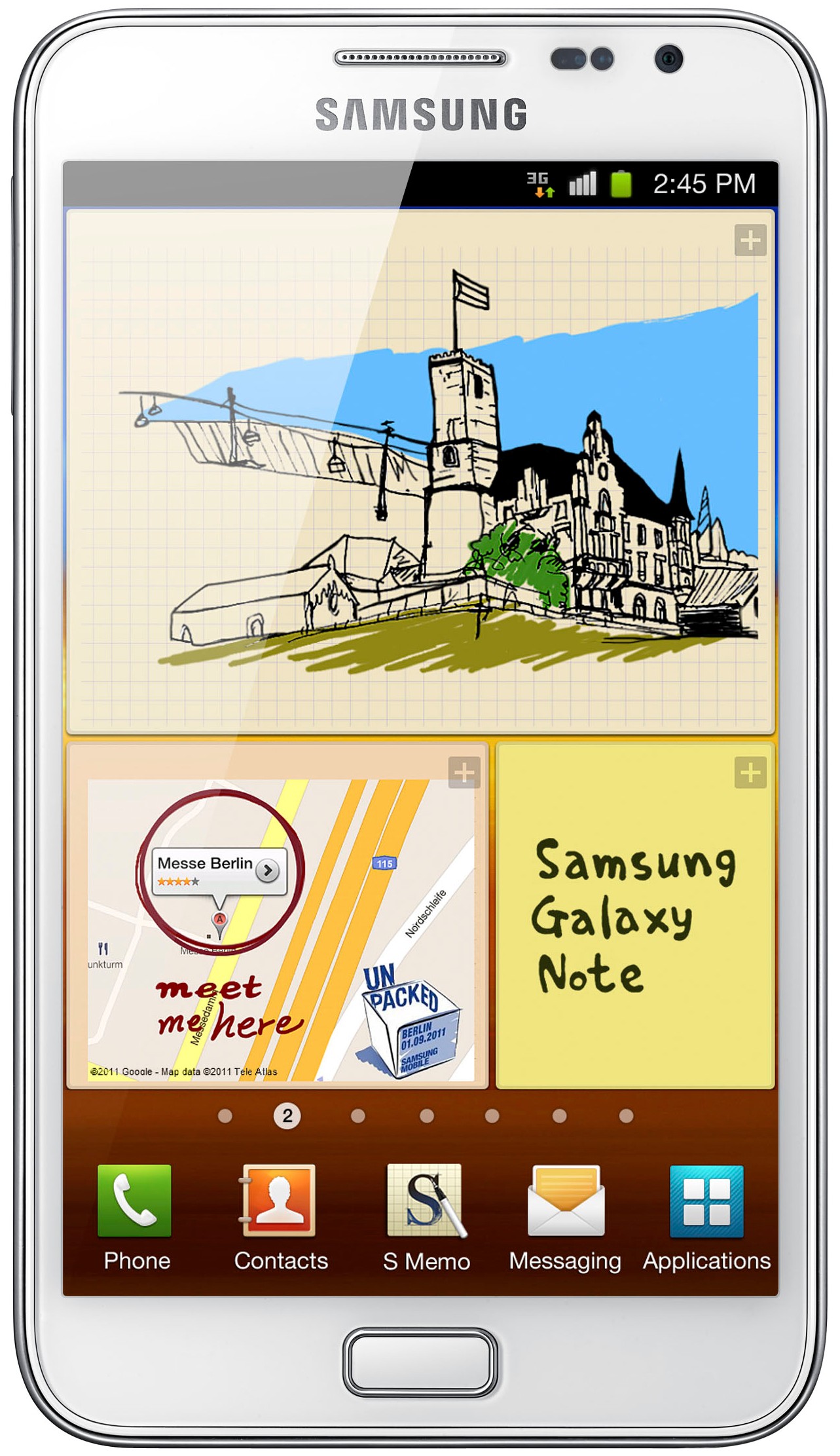 Samsung Galaxy Note Smartphone N7000 (vit)