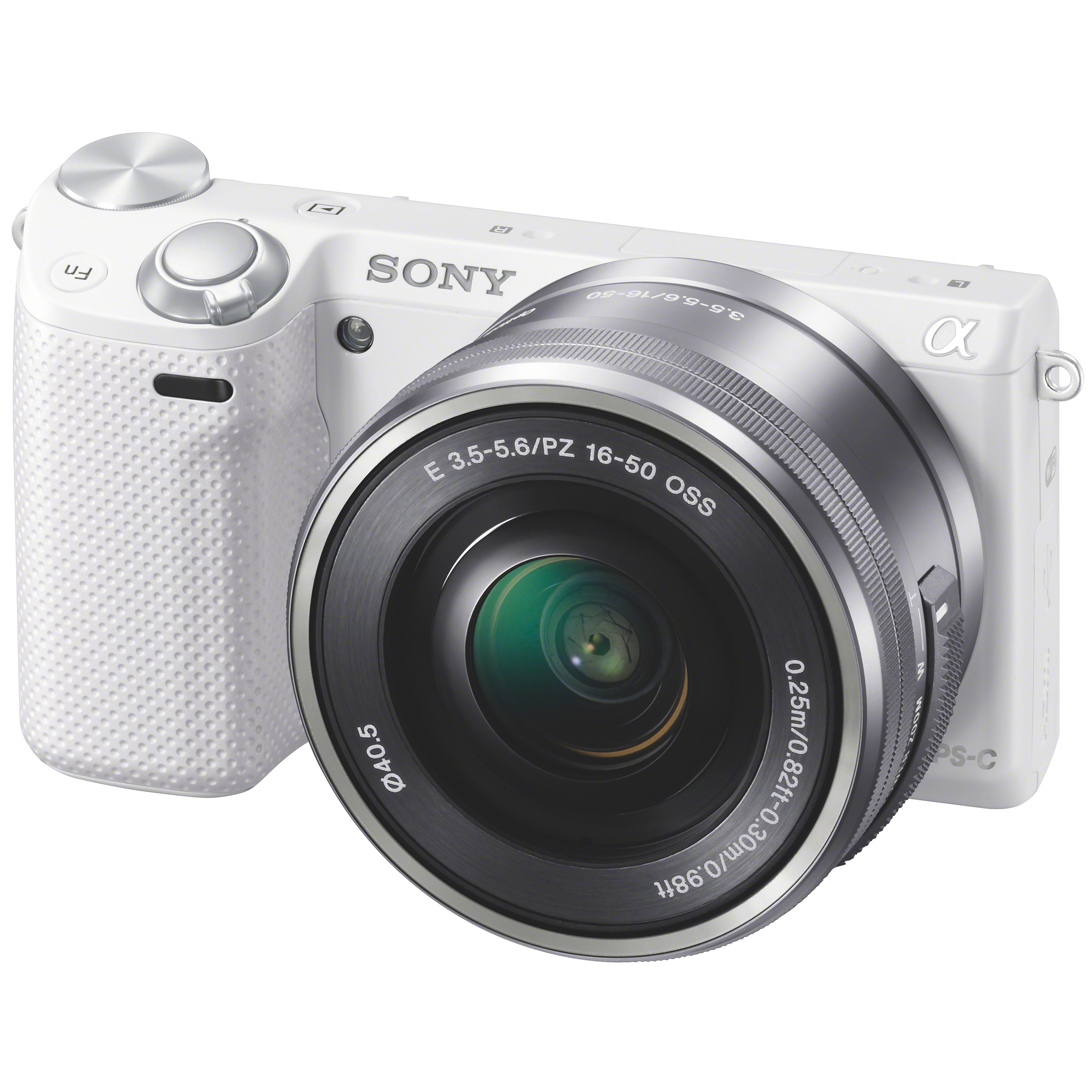 Sony NEX-5R systemkamera +16 - 50mm objektiv (hvid)