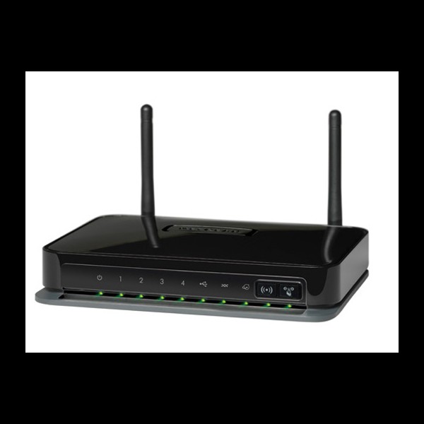 Netgear WiFi-N 300 + ADSL + USB port DGN2200B-100GRS - ADSL router s WiFi a USB