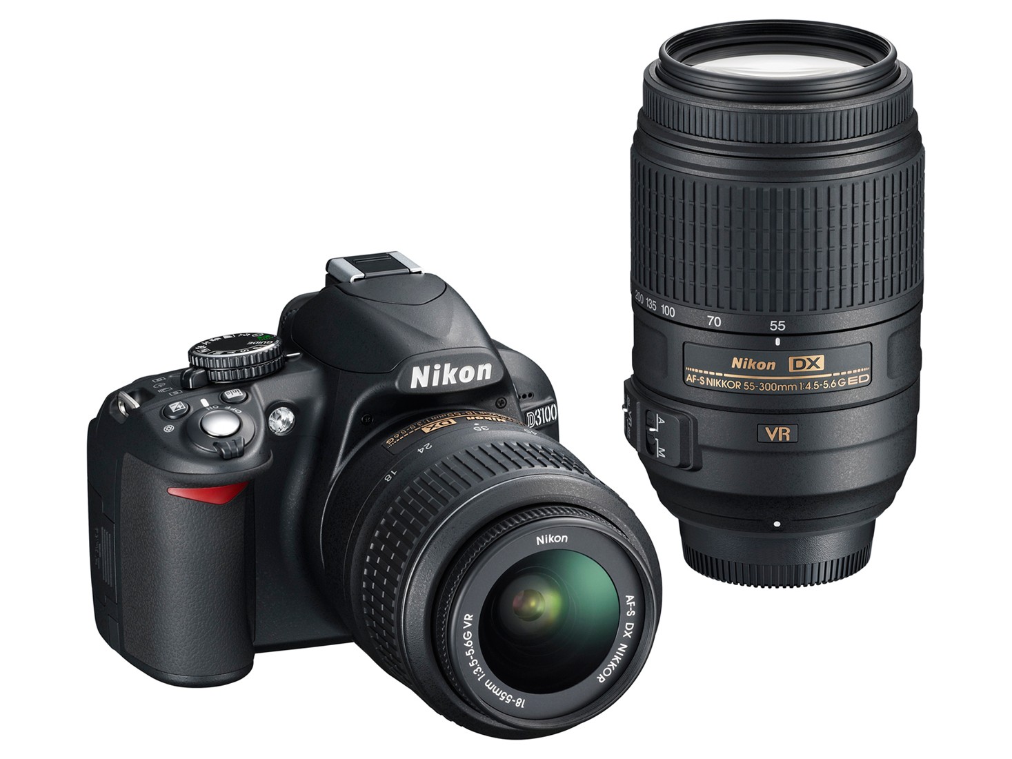 Nikon D5200 + 2 objektívy: AF-S DX Nikkor 18-55mm VR + AF-S DX Nikkor 55-300mm VR – zrkadlovka