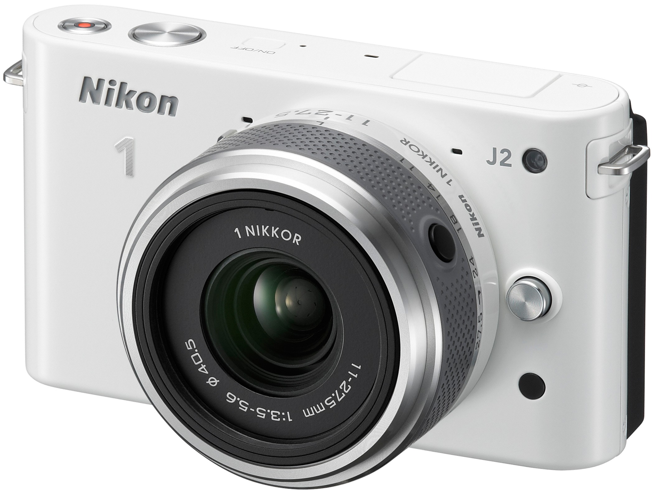 Nikon 1 J2 järjestelmäkamera + 11-27.5mm (valkoinen)
