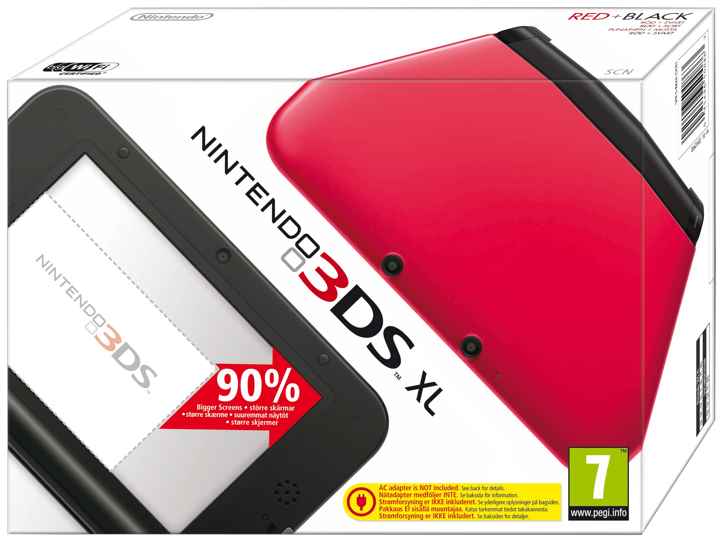 Nintendo 3DS XL (rød/sort)