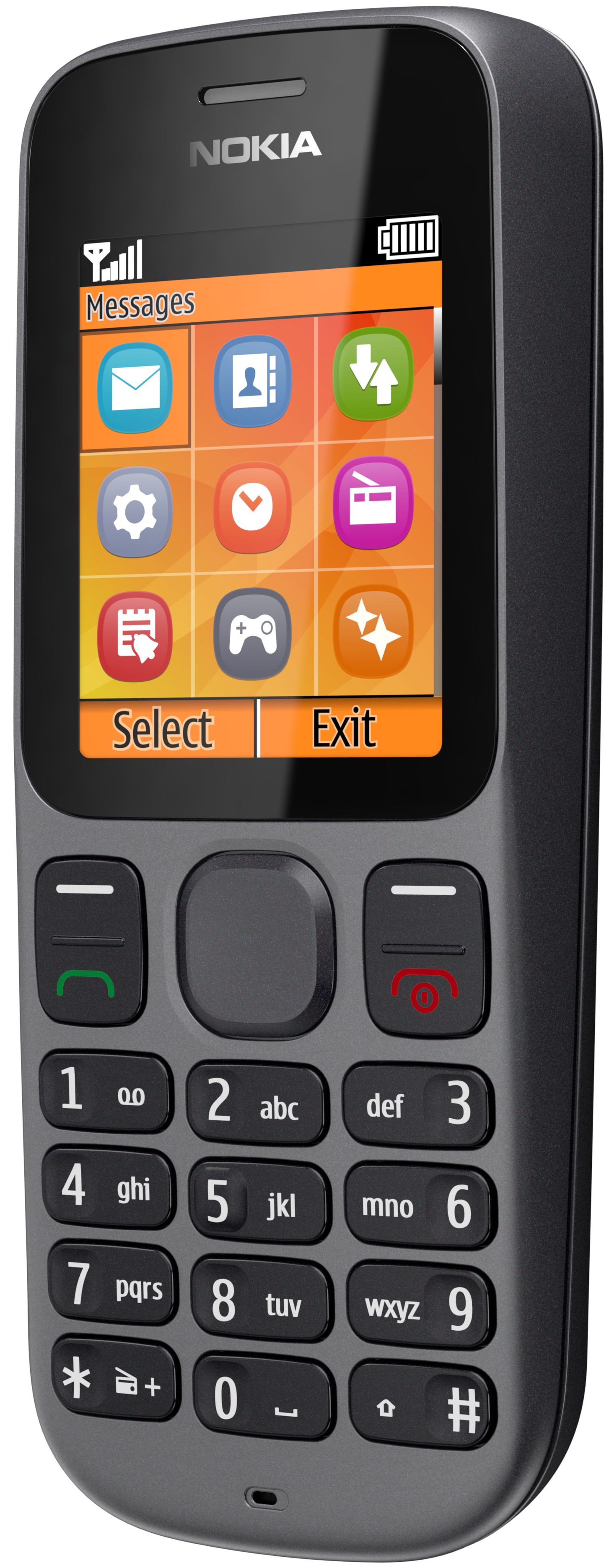 Nokia 100 mobiltelefon (sort)