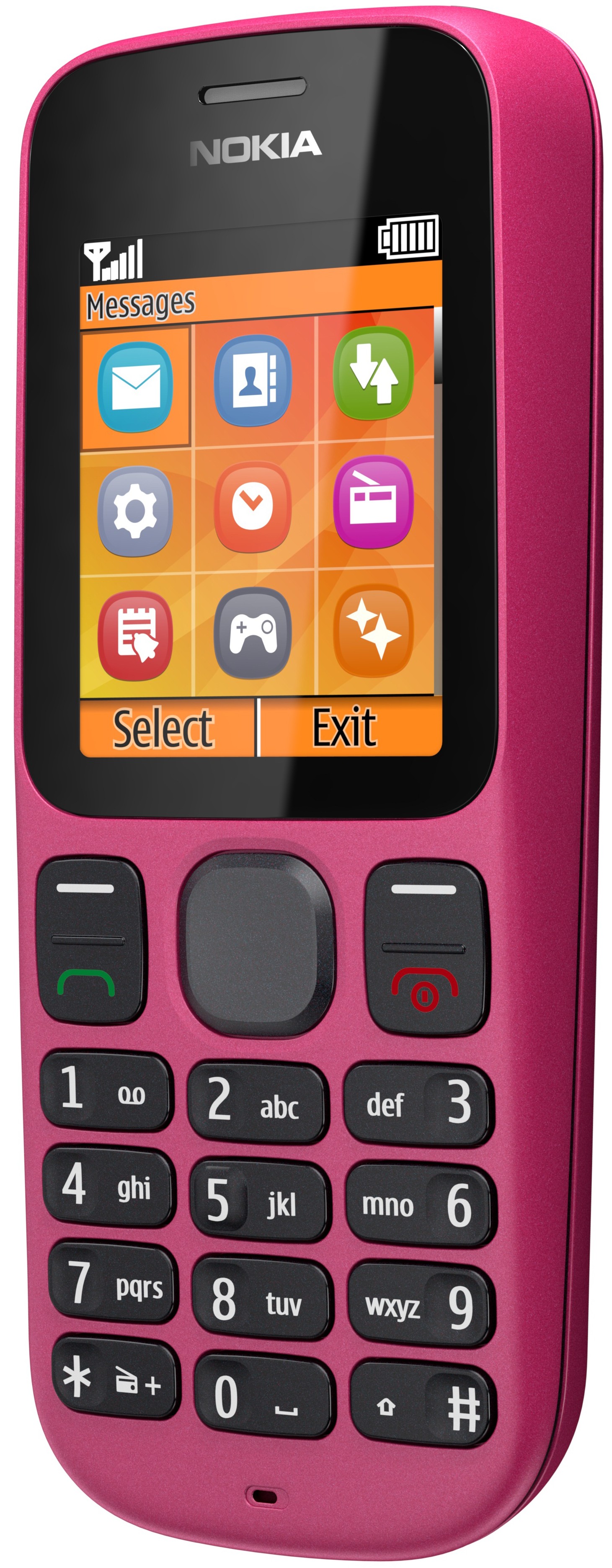 Nokia 100 mobiltelefon (rosa)