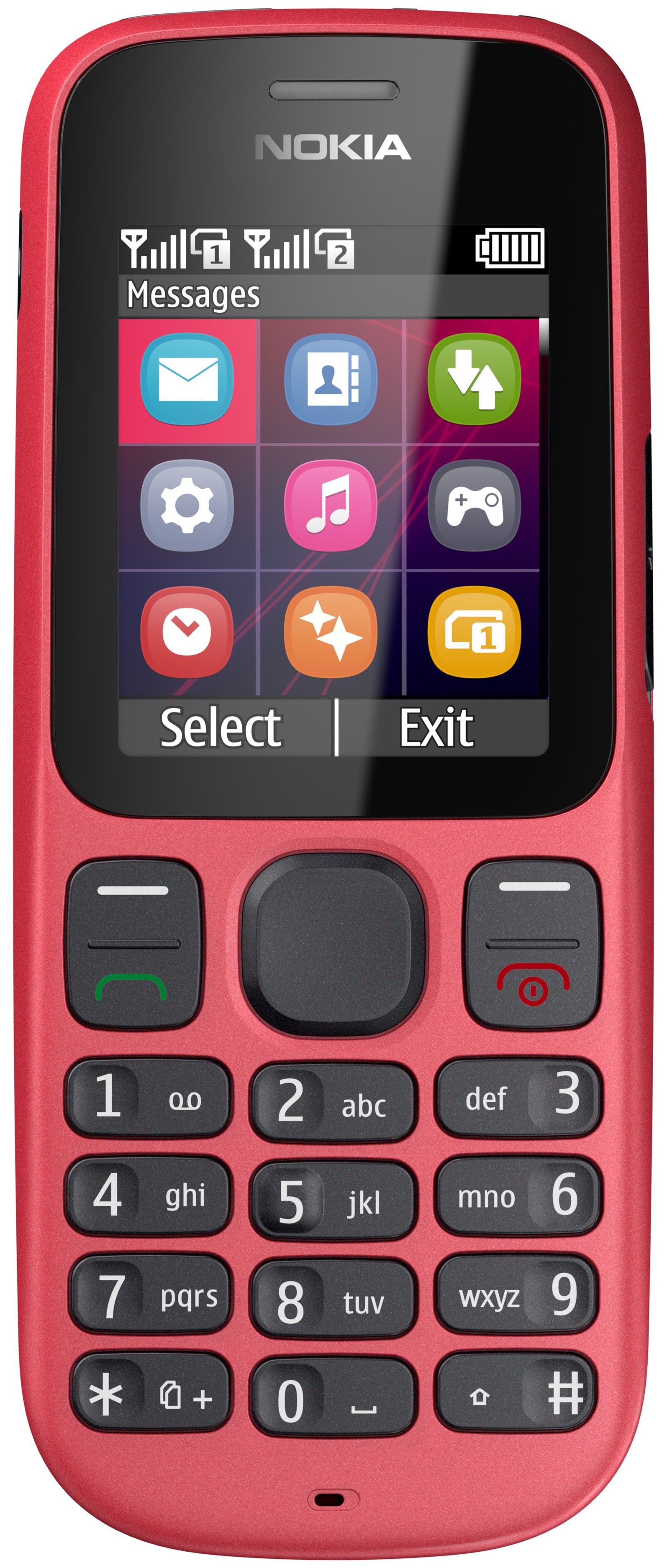 Nokia 101 Mobil (Rød)