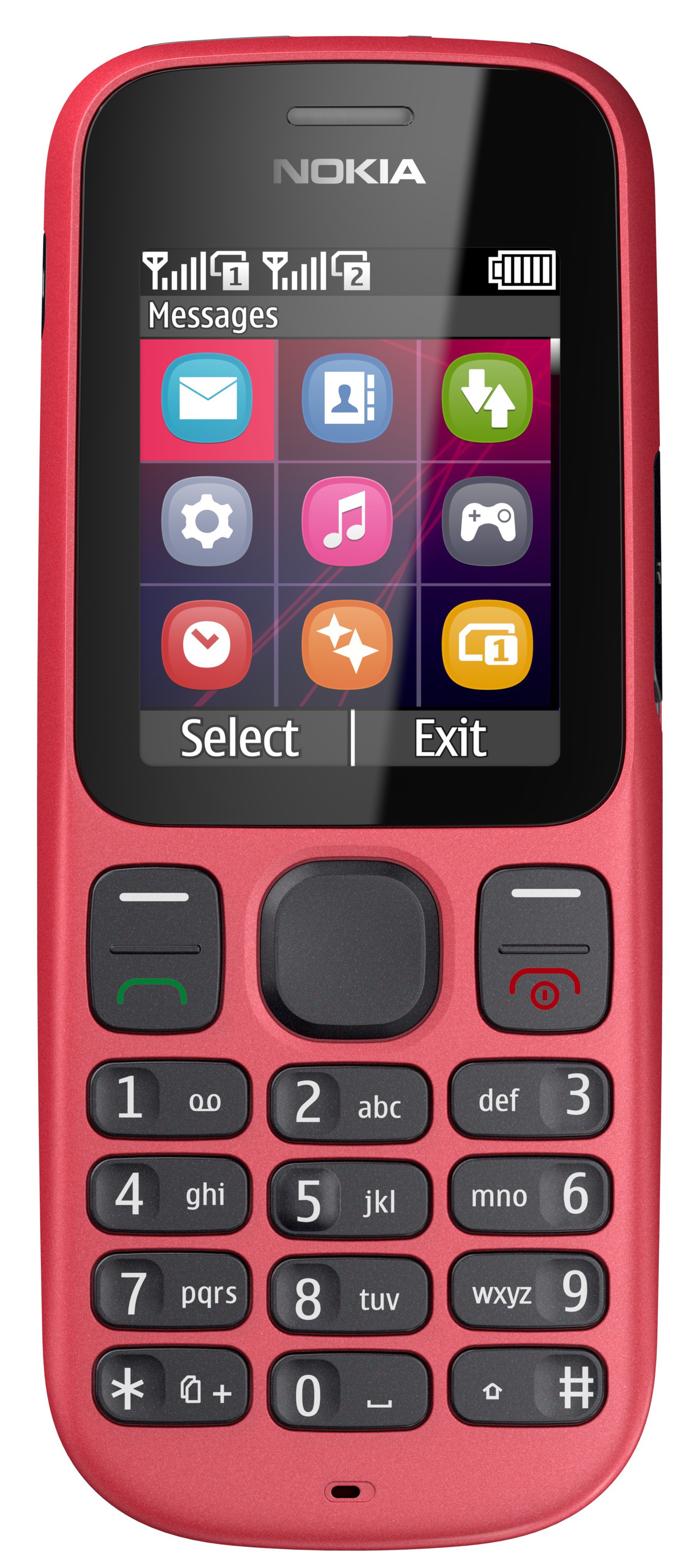 Nokia 101 červen&aacute; (red) - mobil