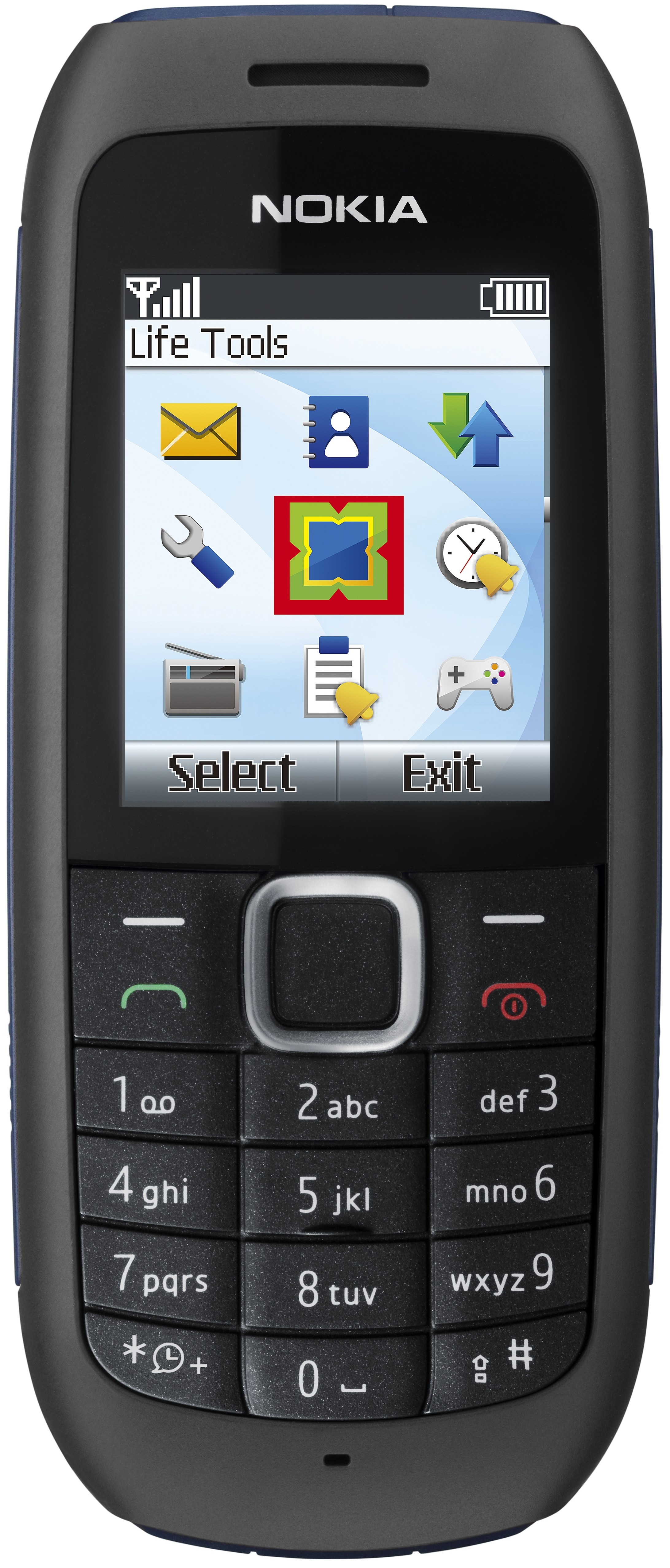 Nokia 1616 Mobiltelefon (svart)
