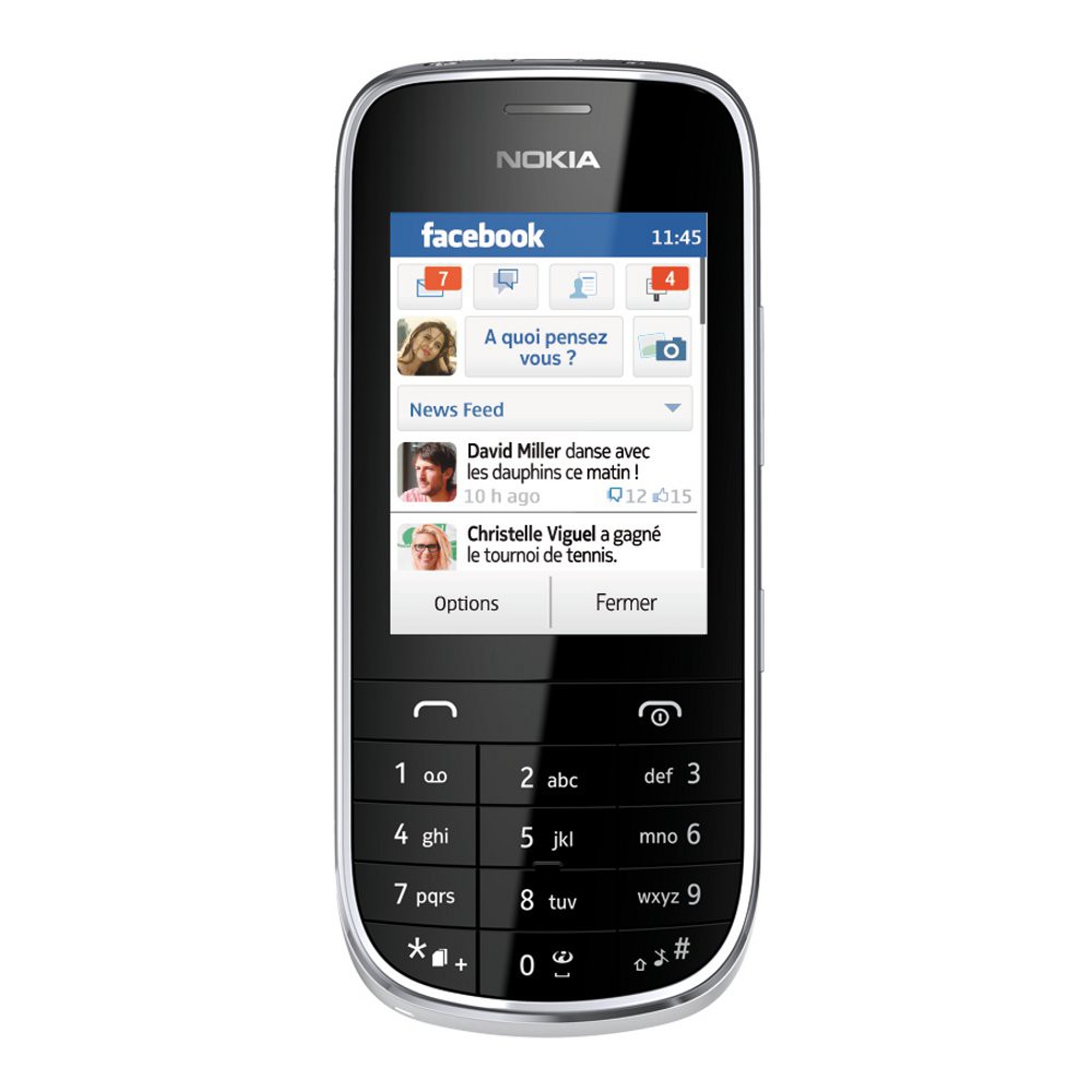 Nokia Asha 203 grey - mobil