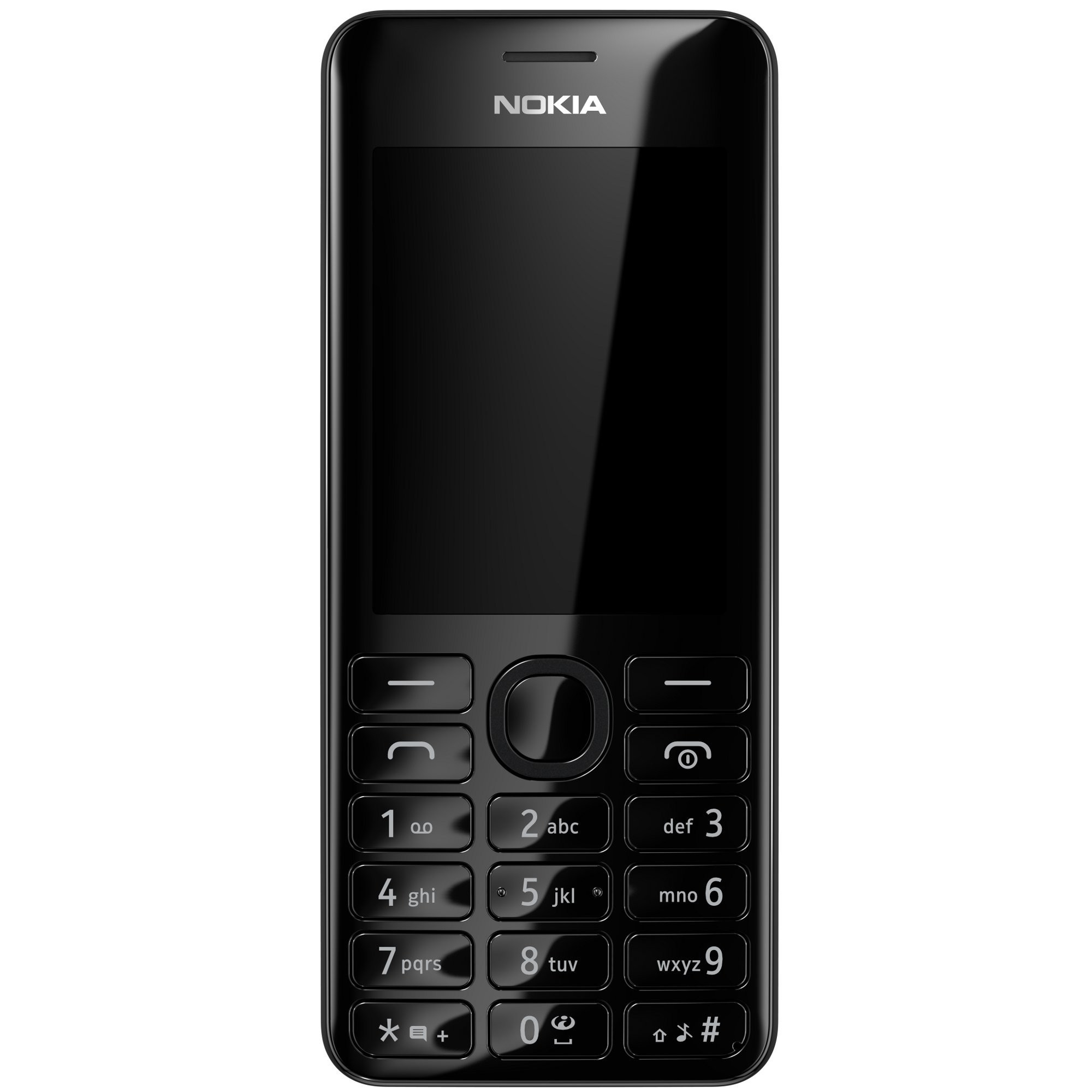 Nokia 206 mobiltelefon (sort)
