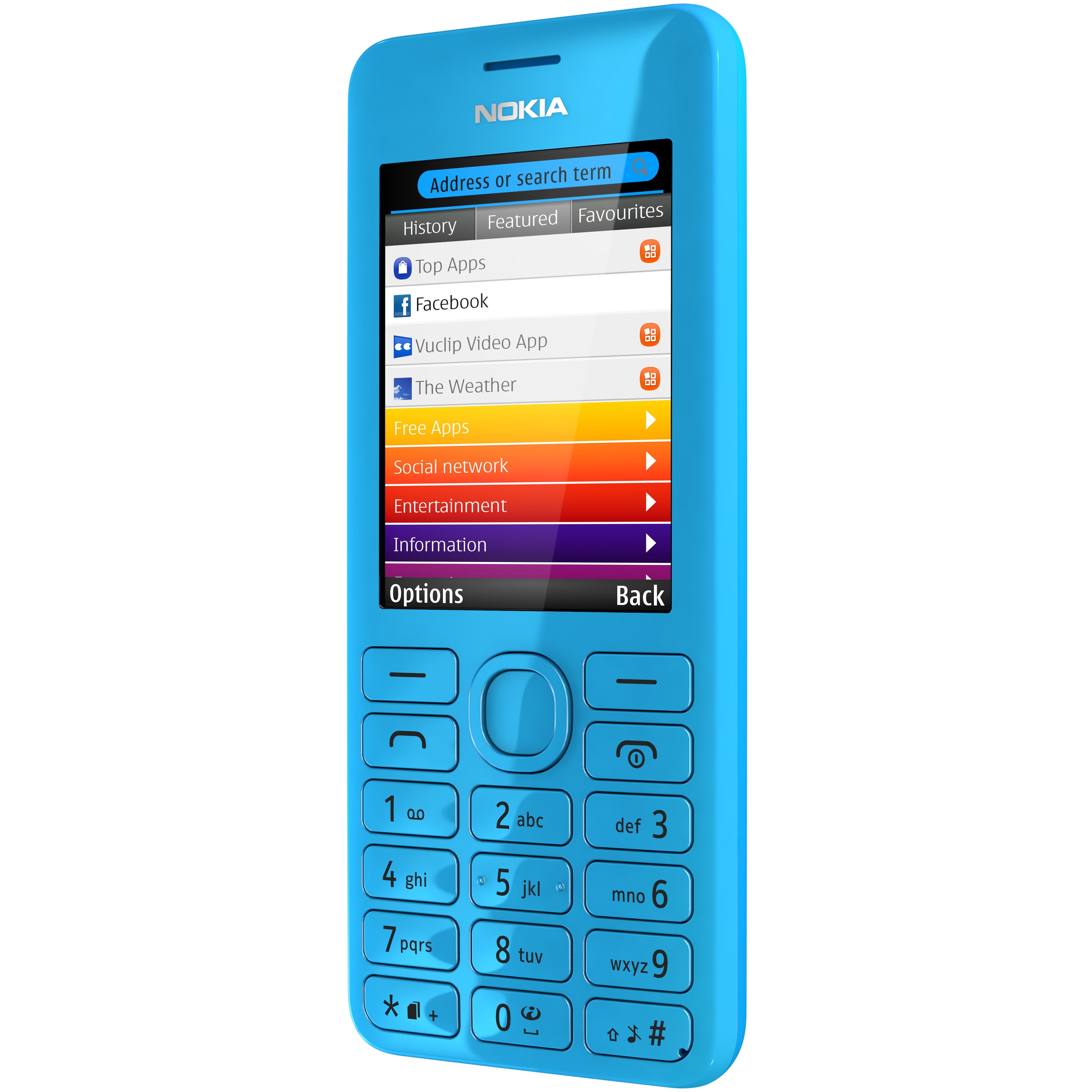 Nokia 206 (modrý) - duálny mobil