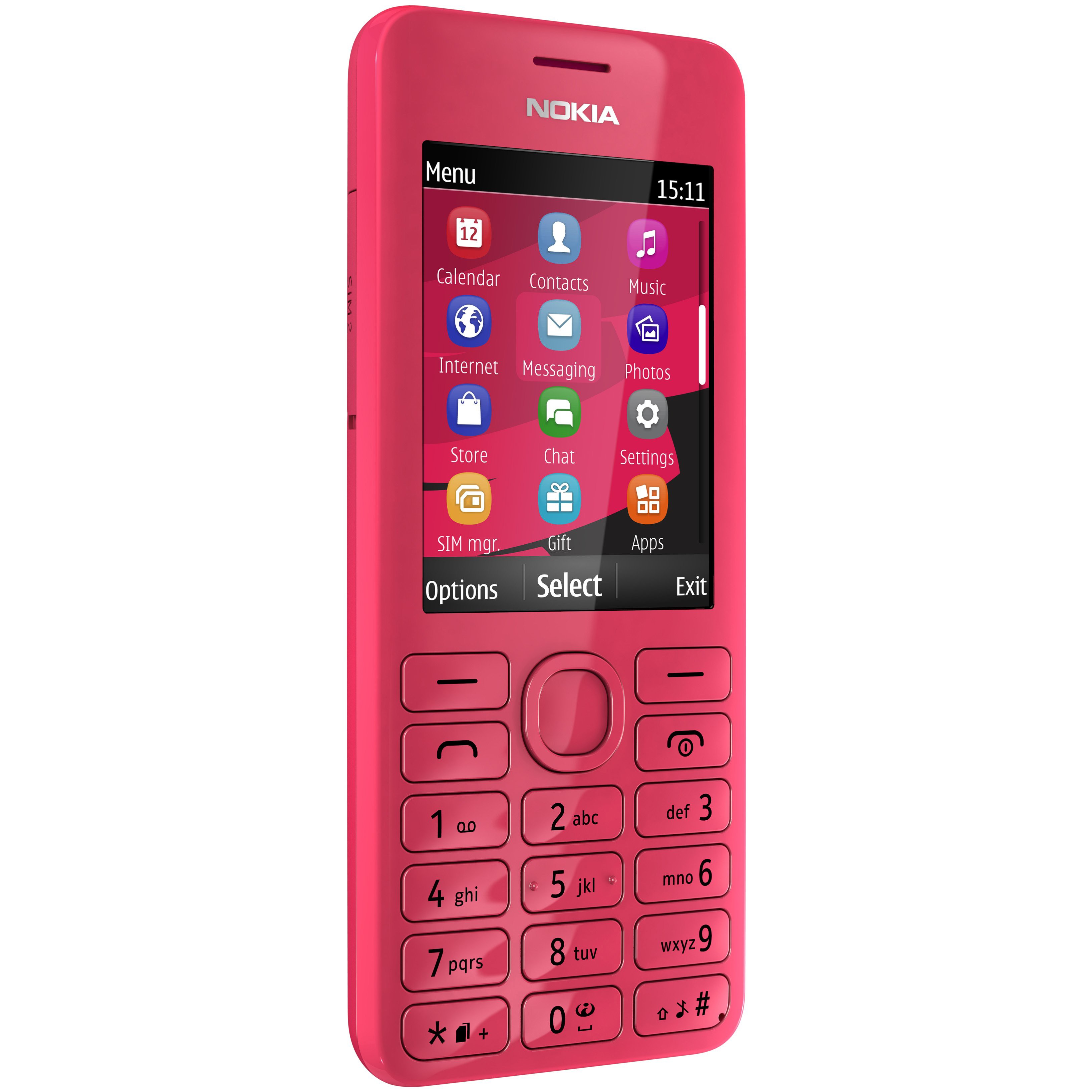 Nokia Asha 206 (Magenta)