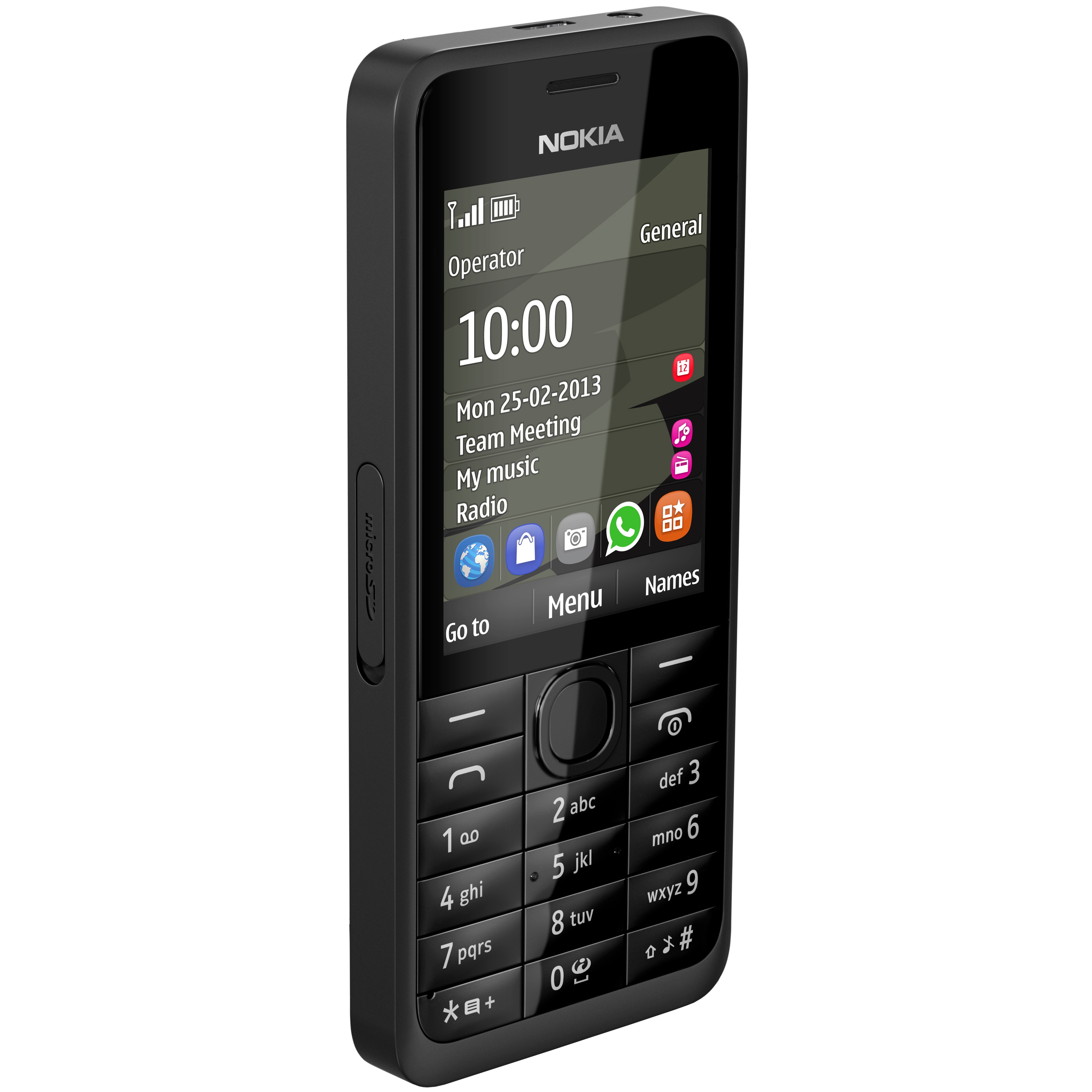 Nokia 301 (musta)