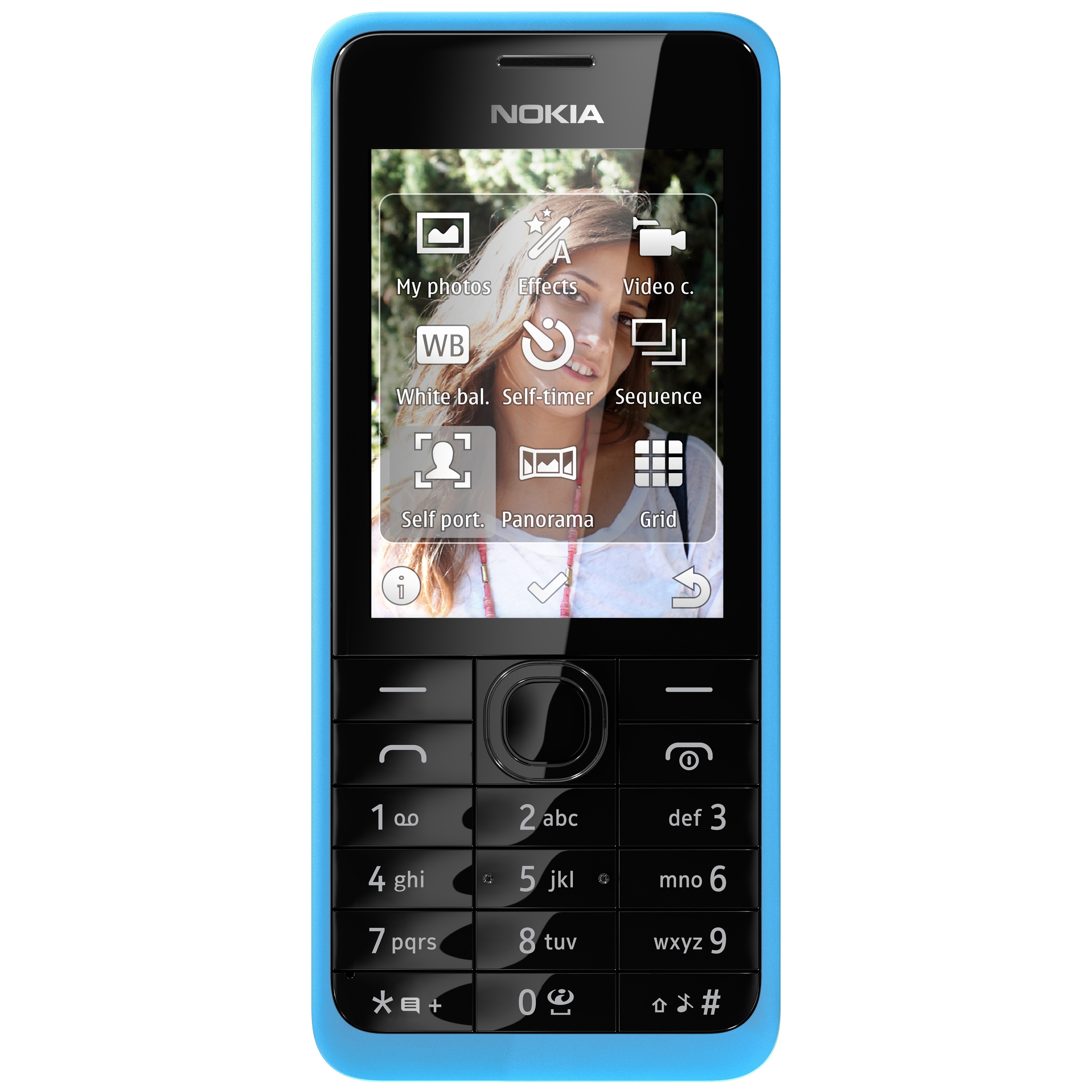 Nokia 301 mobiltelefon (blå)