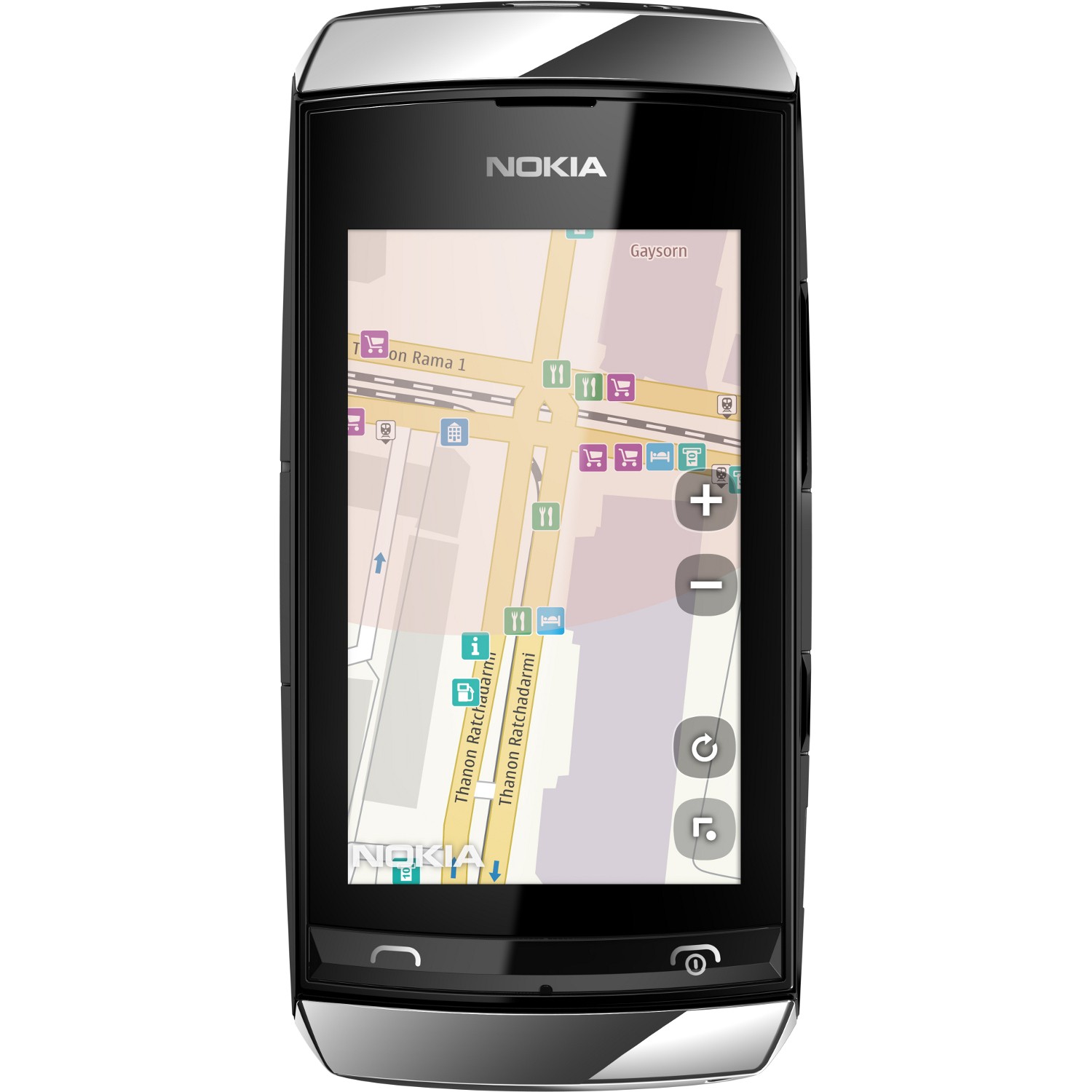 Nokia Asha 306 strieborný (silver) - mobil